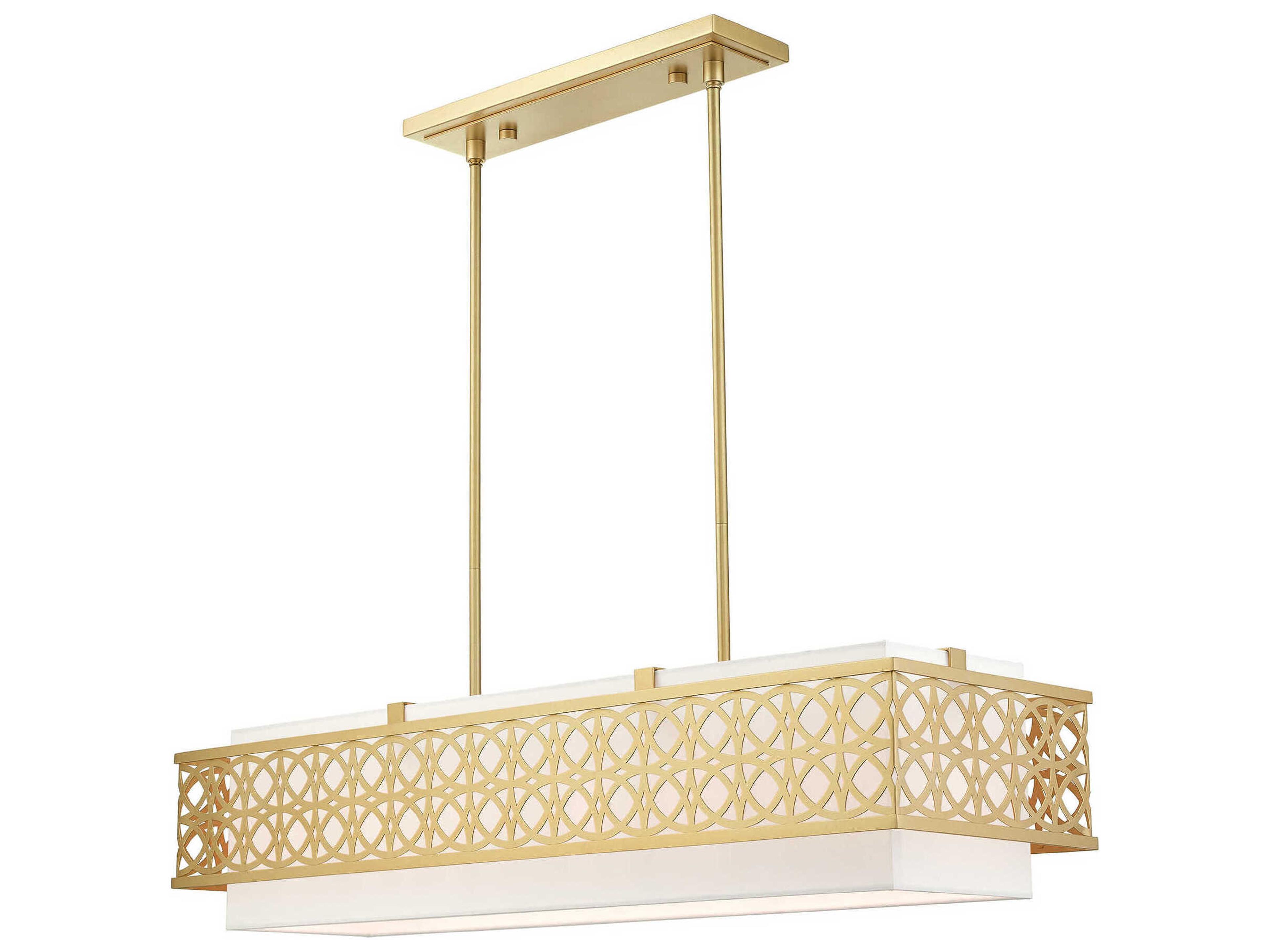 Livex Lighting Calinda 6-Light Soft Gold Linear Island Pendant