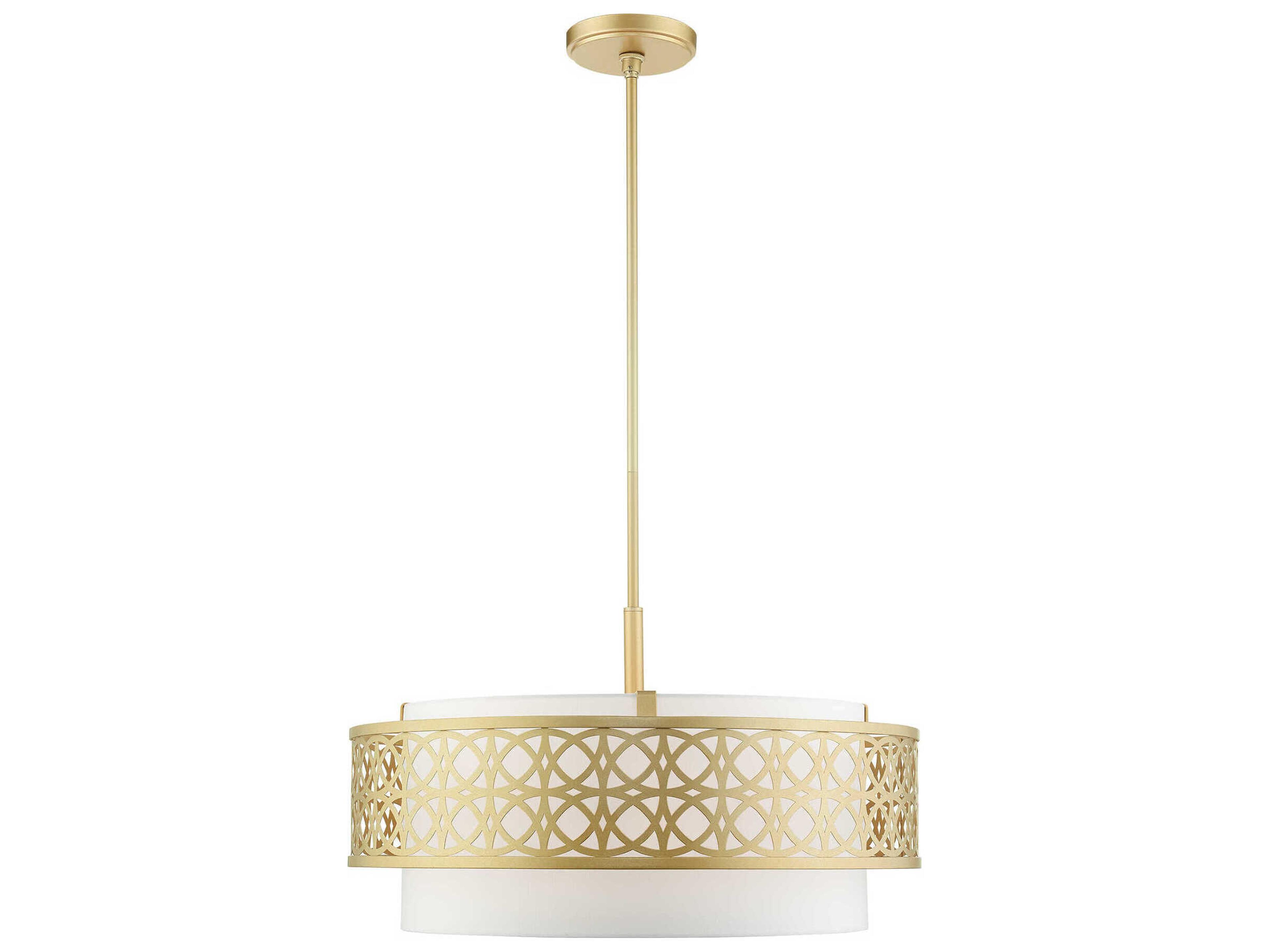 Livex Lighting Calinda 5-Light Soft Gold Drum Chandelier