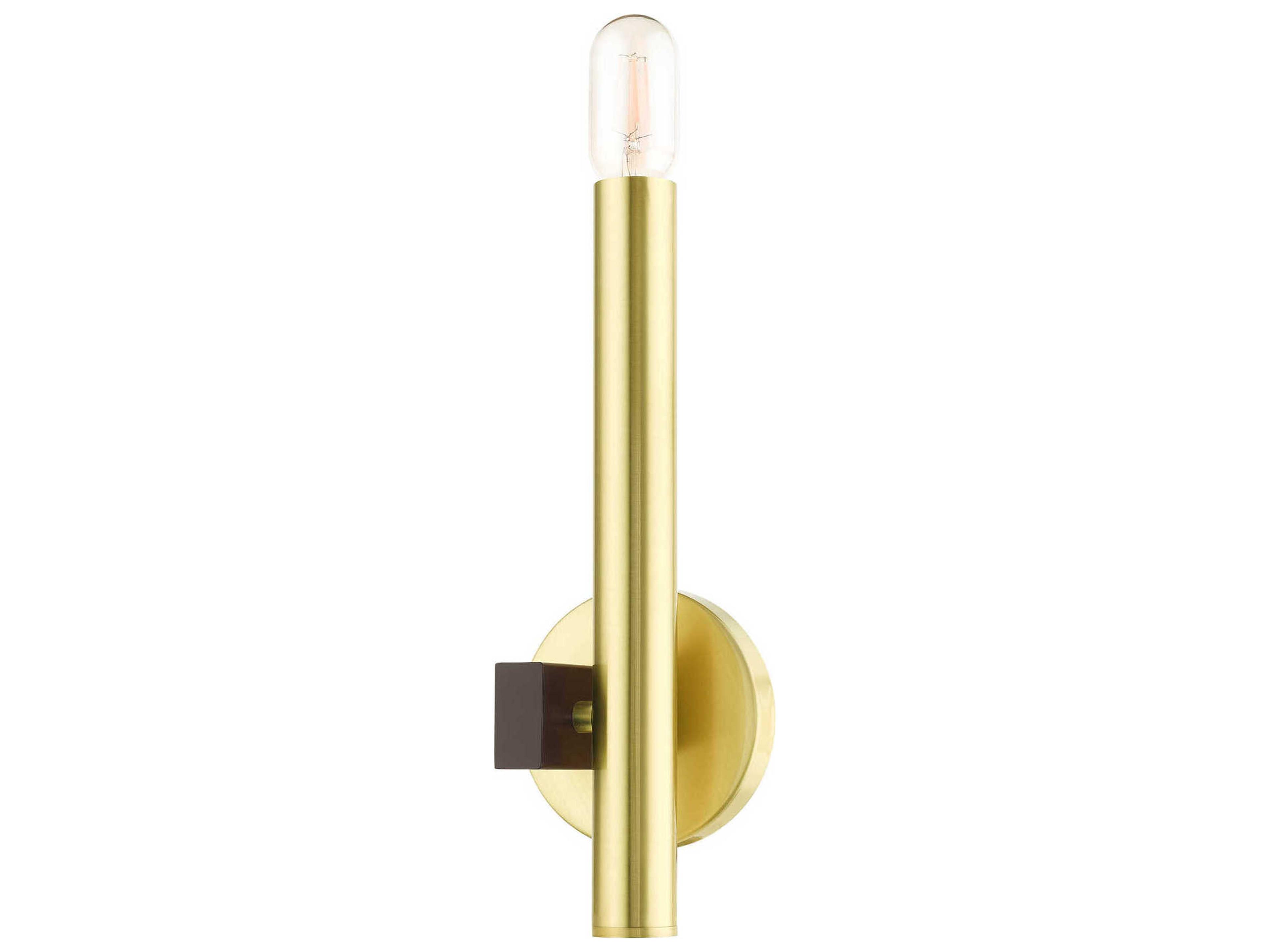 Livex Lighting Helsinki 1-Light Satin Brass Wall Sconce