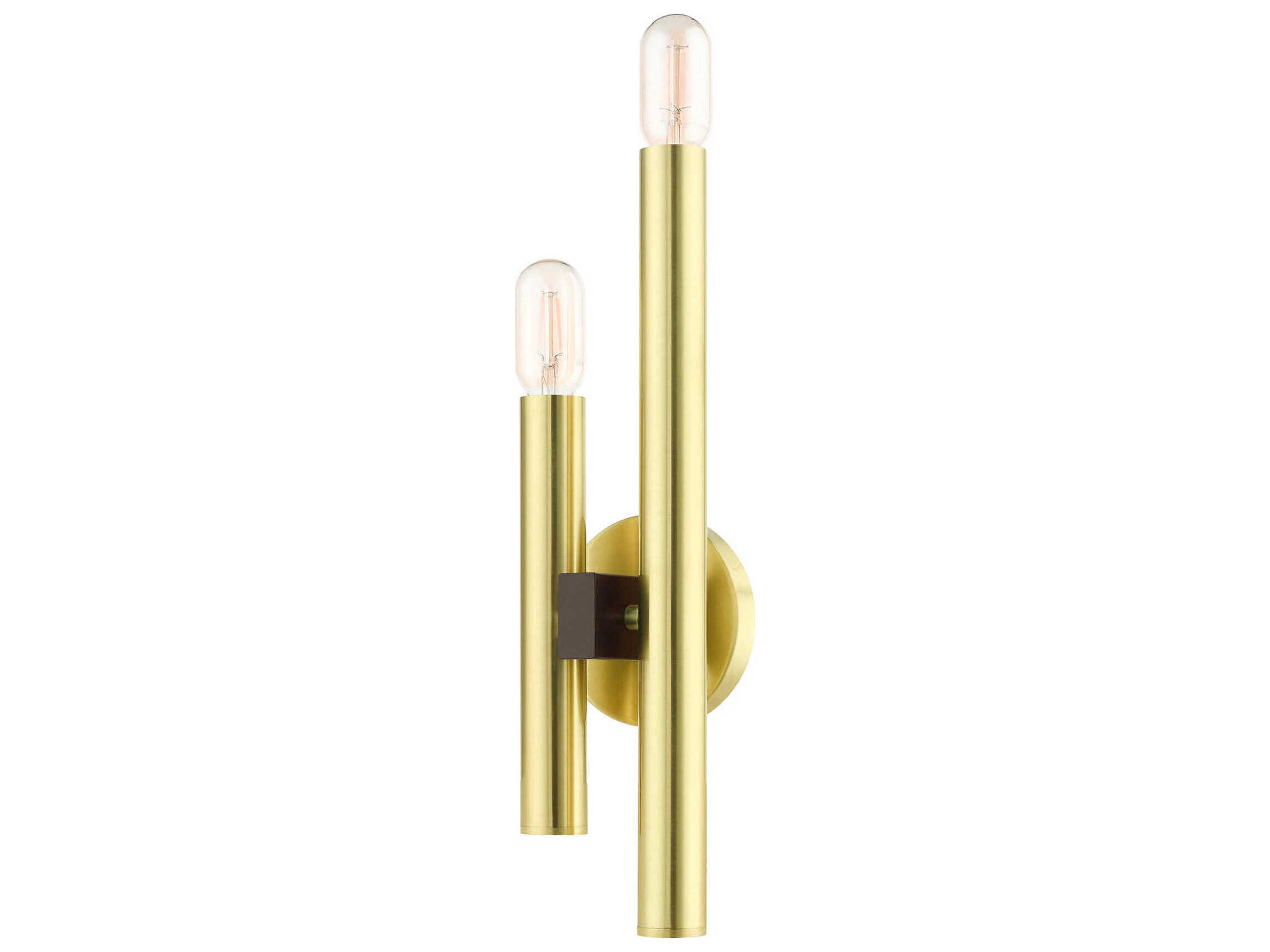 Livex Lighting Helsinki 2-Light Satin Brass Wall Sconce