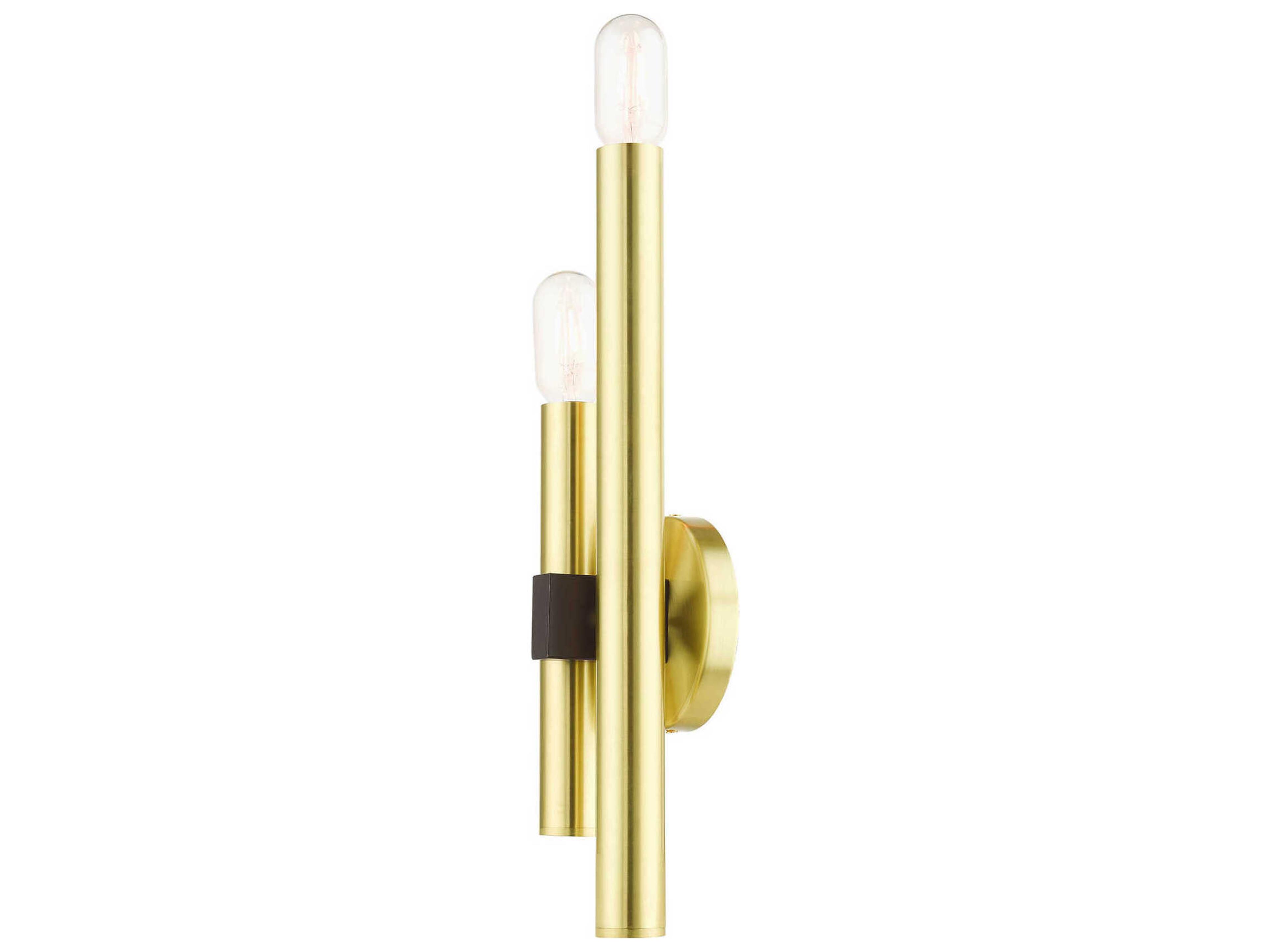 Livex Lighting Helsinki 2-Light Satin Brass Wall Sconce