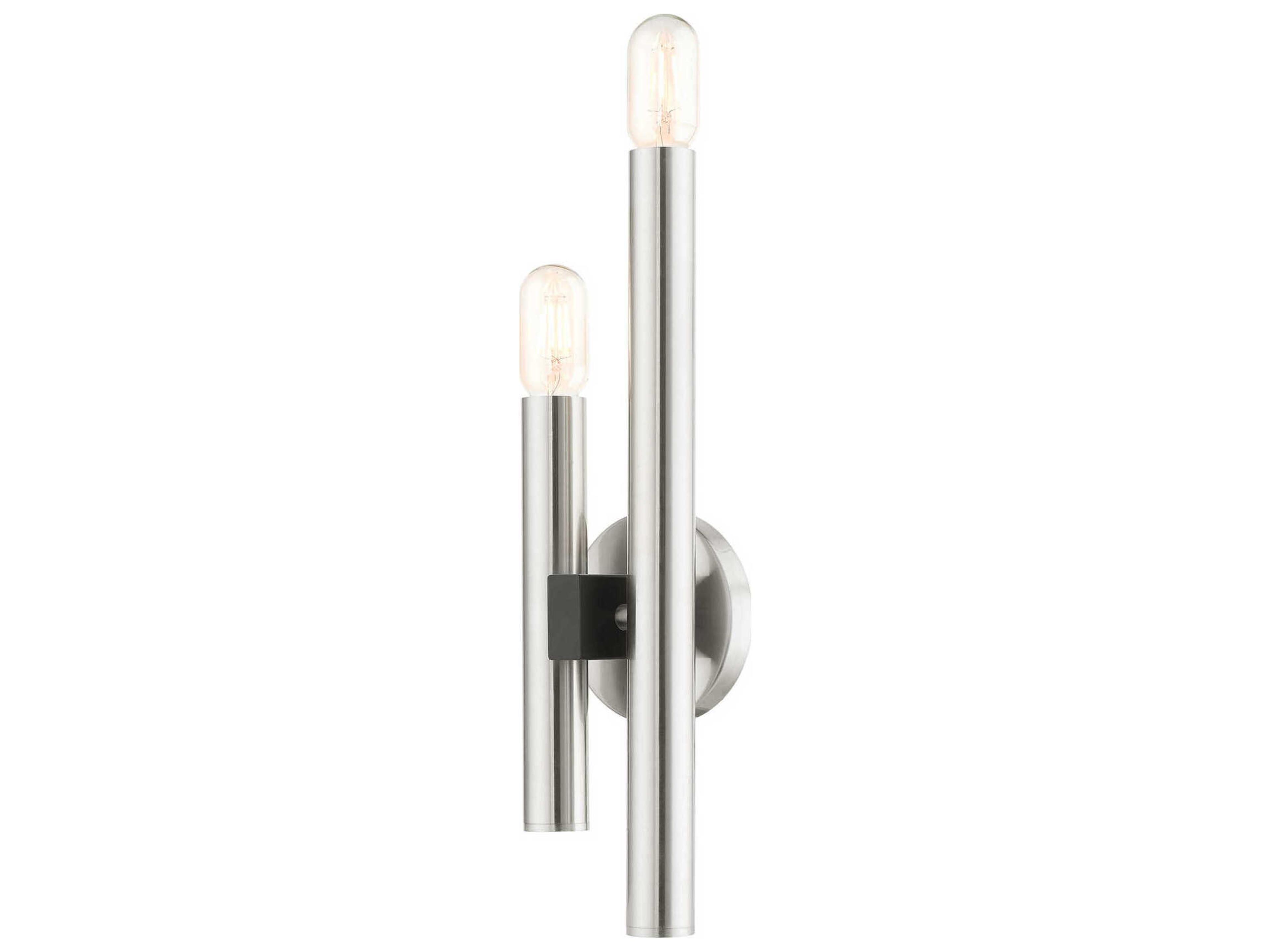 Helsinki 2-Light Brushed Nickel Wall Sconce