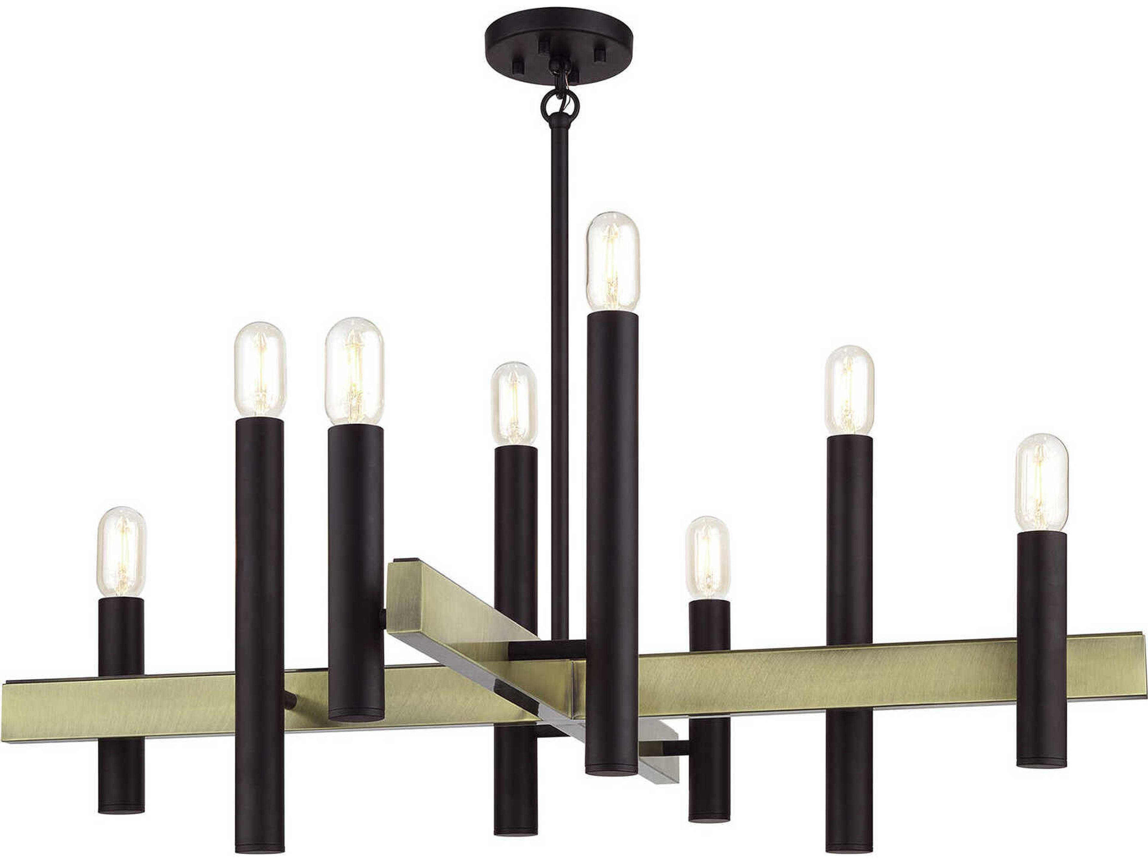 Livex Lighting Helsinki 8-Light Bronze Antique Brass Chandelier