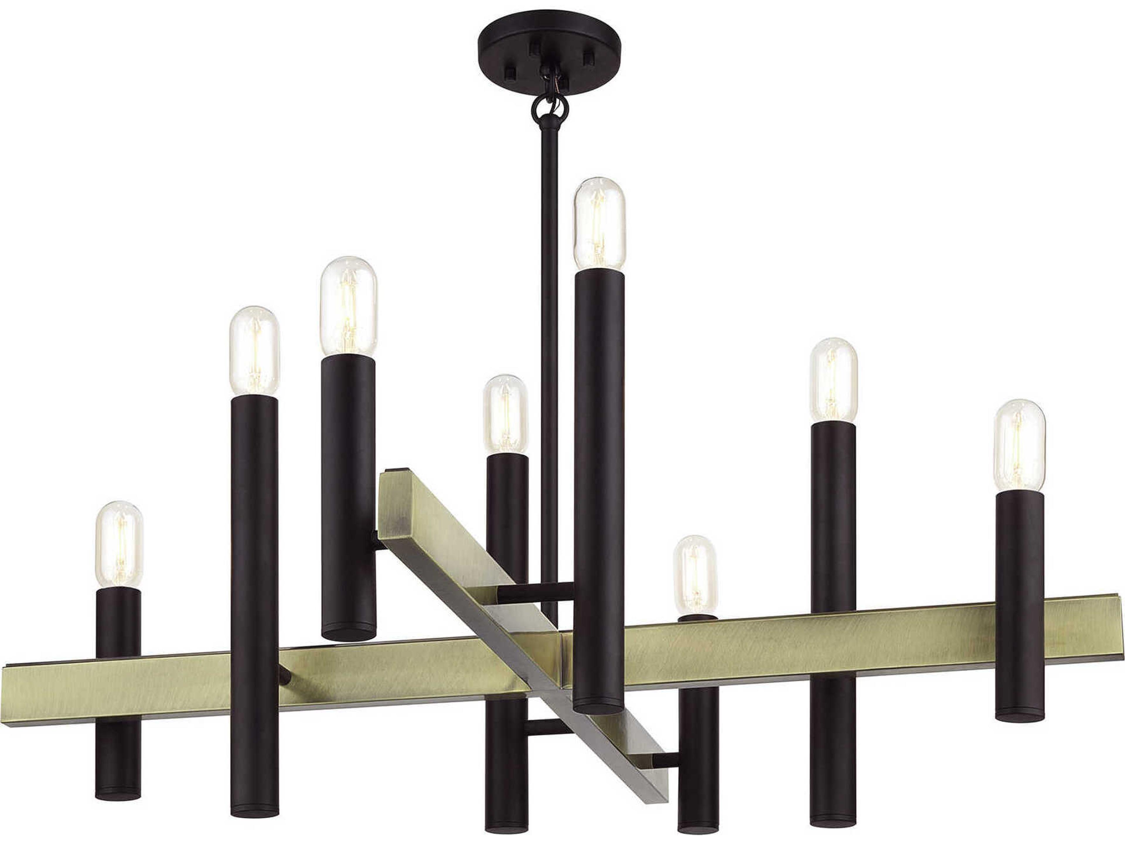Livex Lighting Helsinki 8-Light Bronze Antique Brass Chandelier