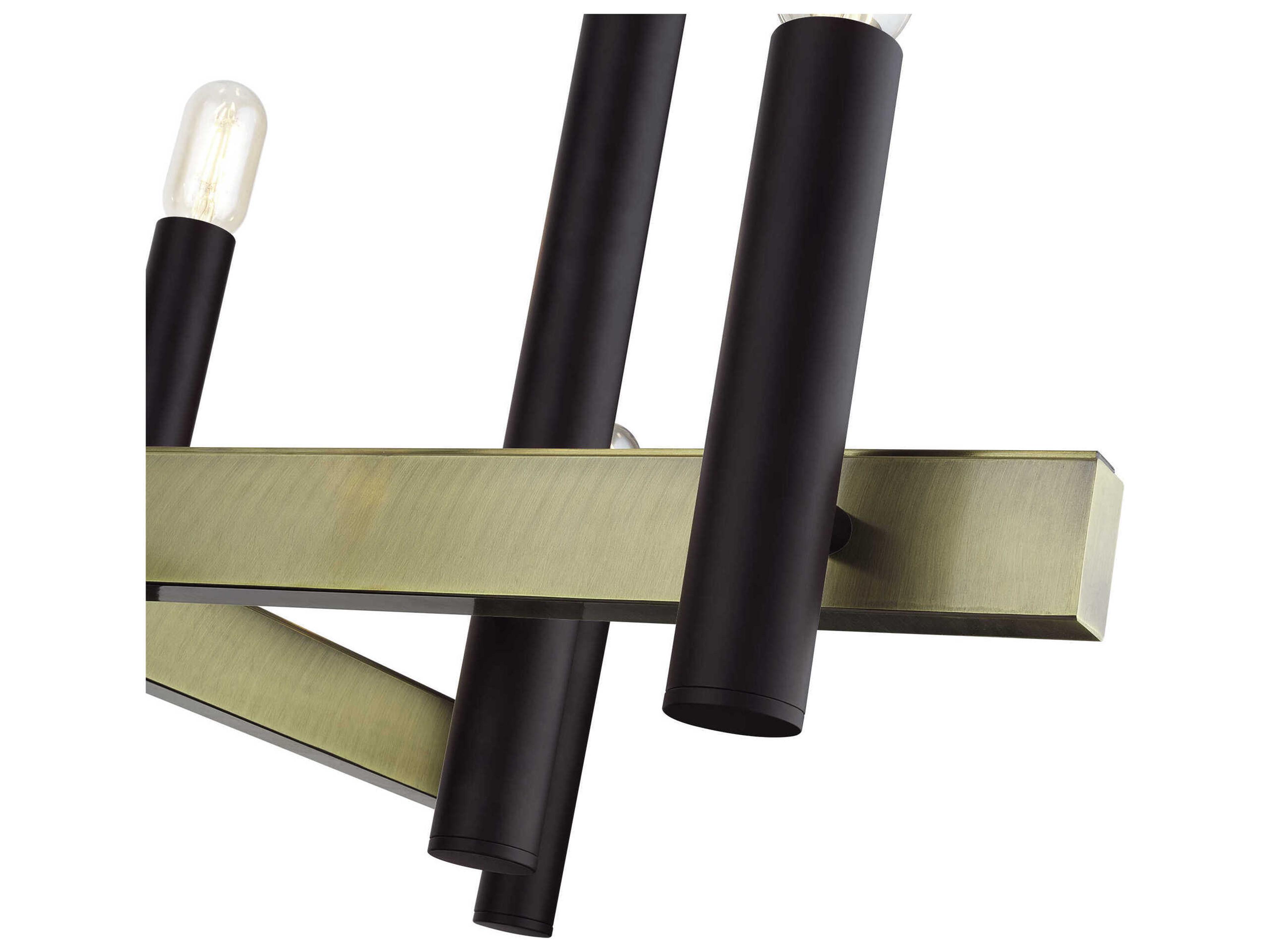 Livex Lighting Helsinki 8-Light Bronze Antique Brass Chandelier