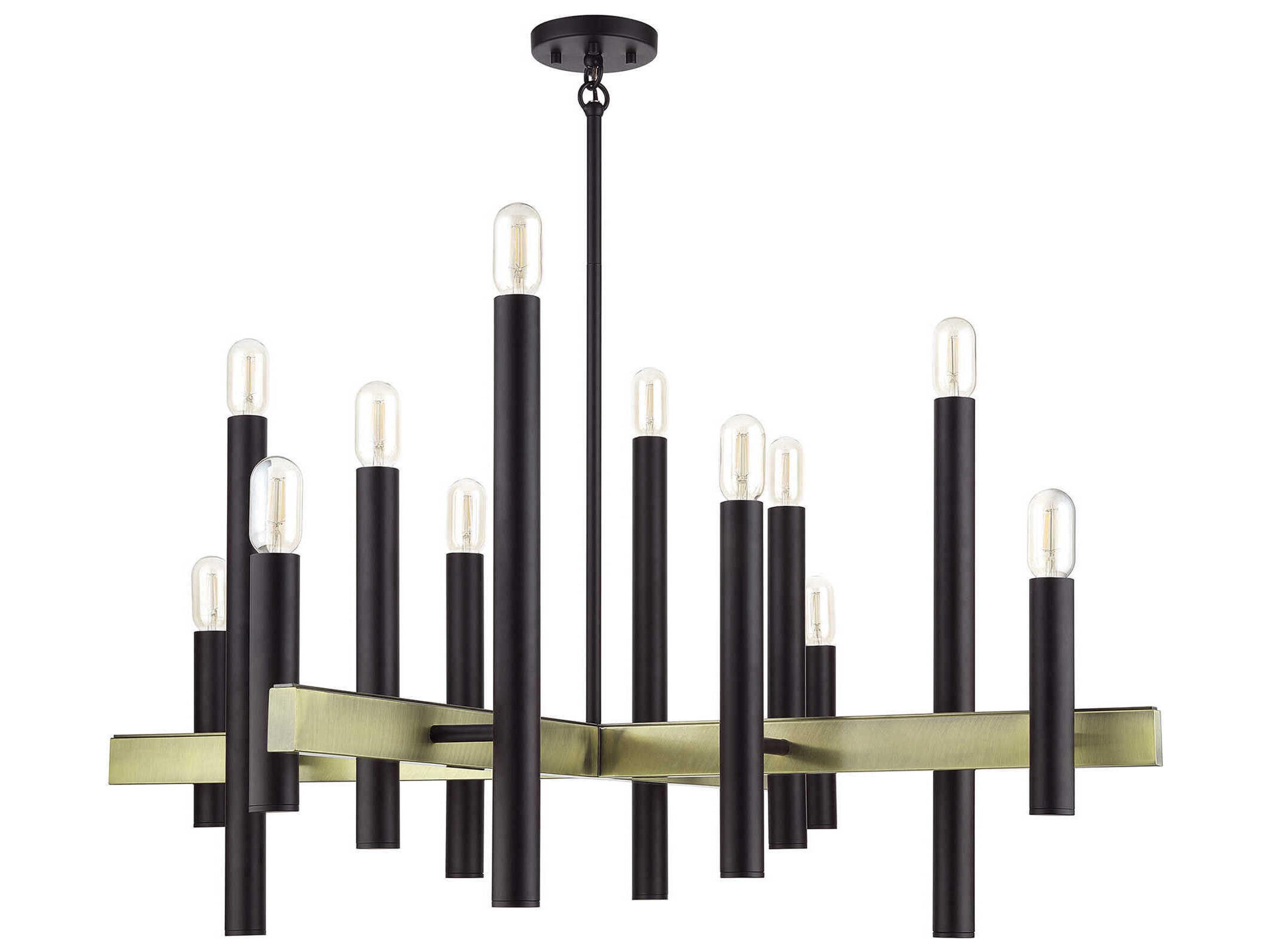 Livex Lighting Helsinki 12-Light Bronze Antique Brass Chandelier