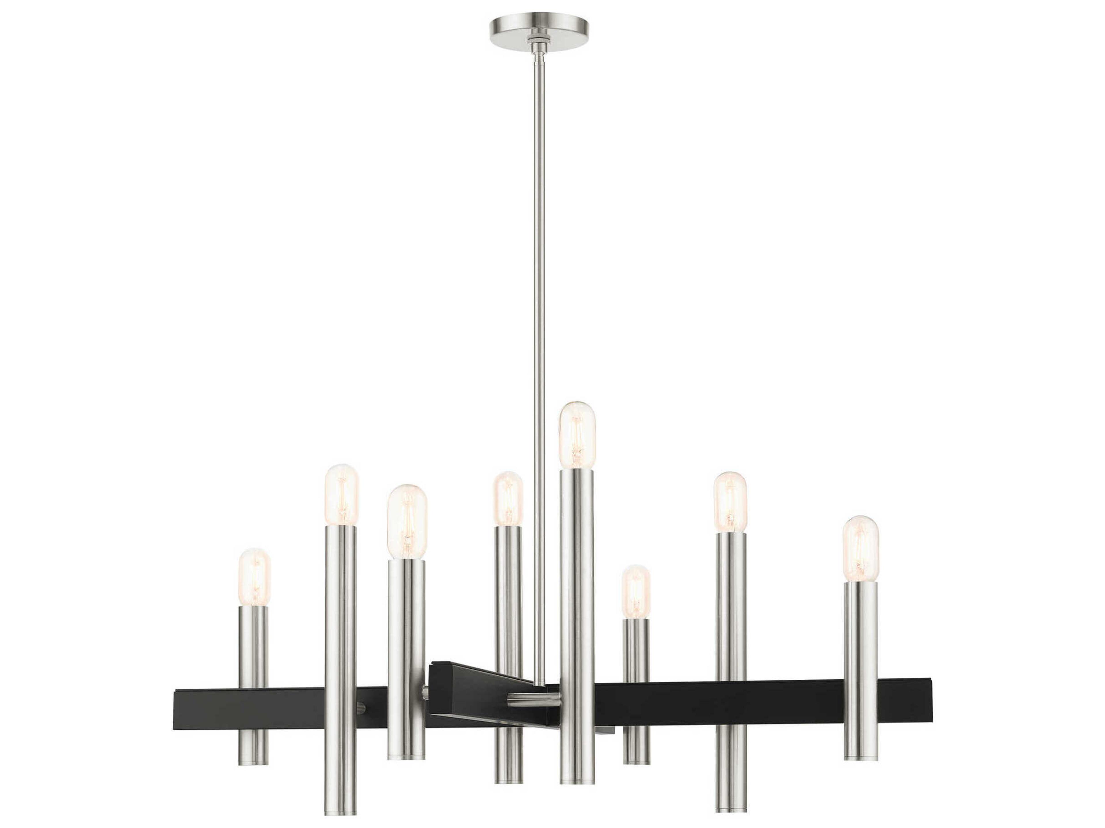 Helsinki 8-Light Brushed Nickel Candelabra Chandelier