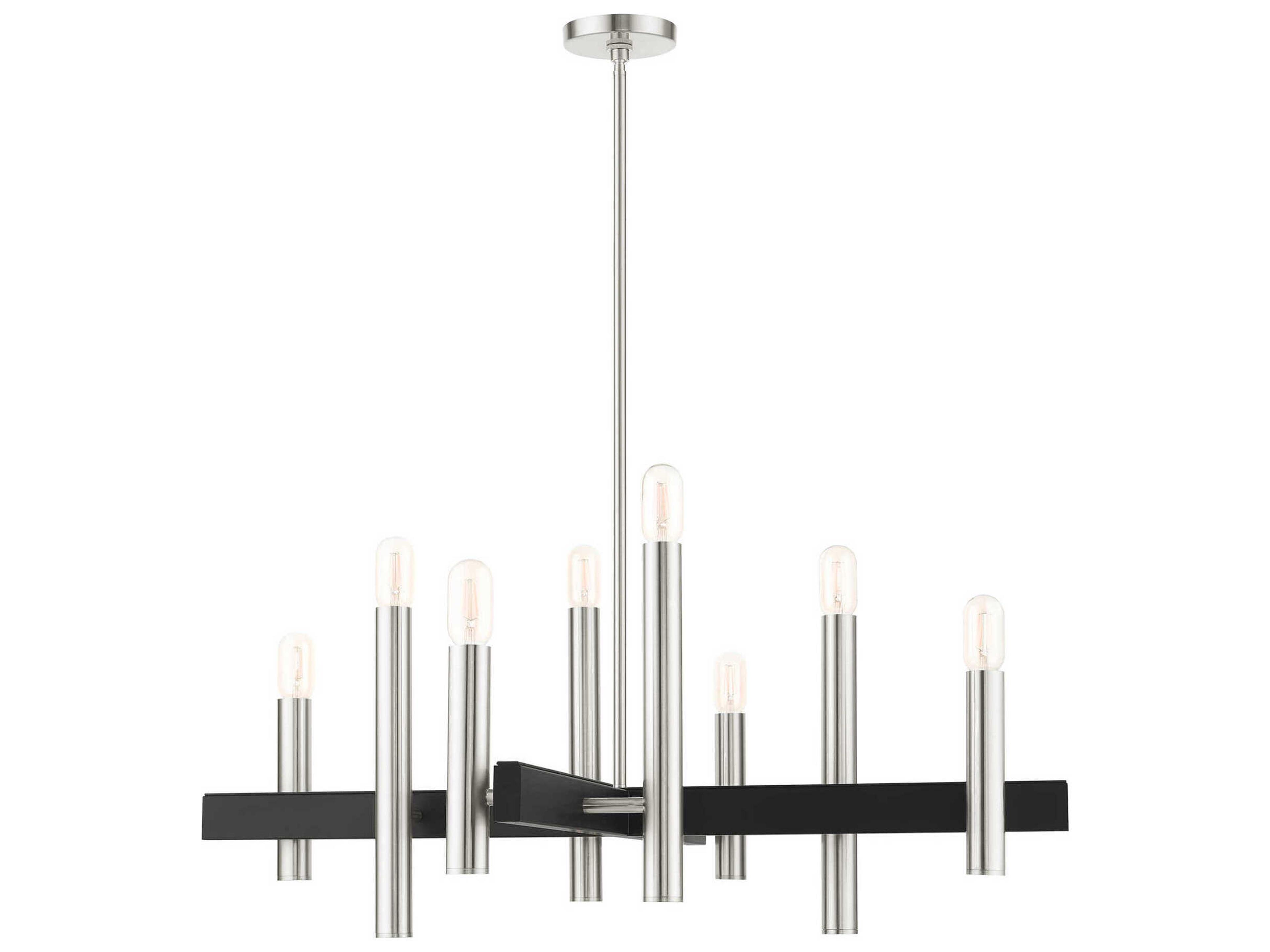 Livex Lighting Helsinki 8-Light Brushed Nickel Candelabra Chandelier