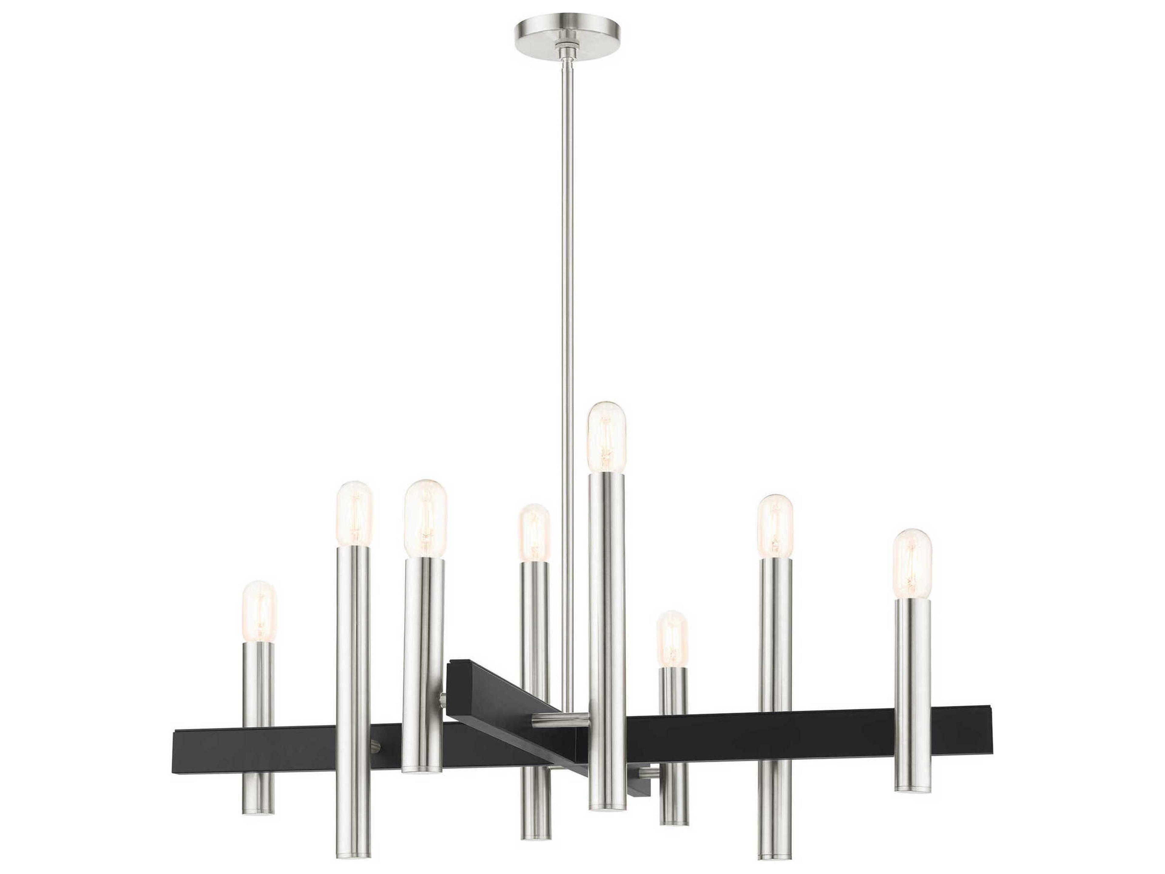 Livex Lighting Helsinki 8-Light Brushed Nickel Candelabra Chandelier