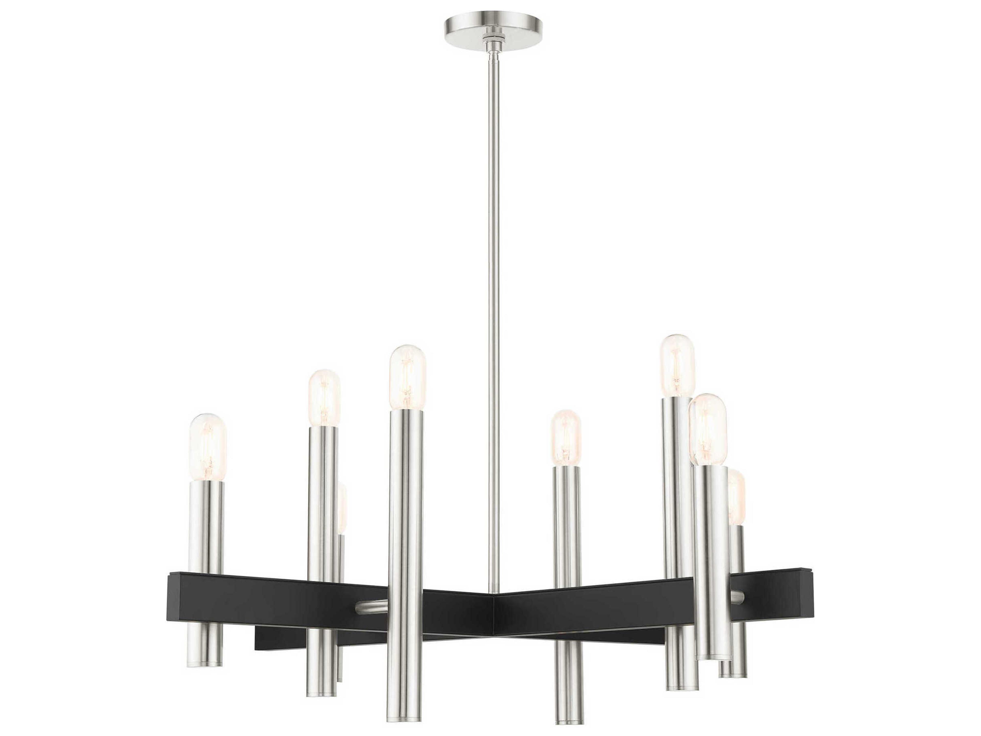 Livex Lighting Helsinki 8-Light Brushed Nickel Candelabra Chandelier