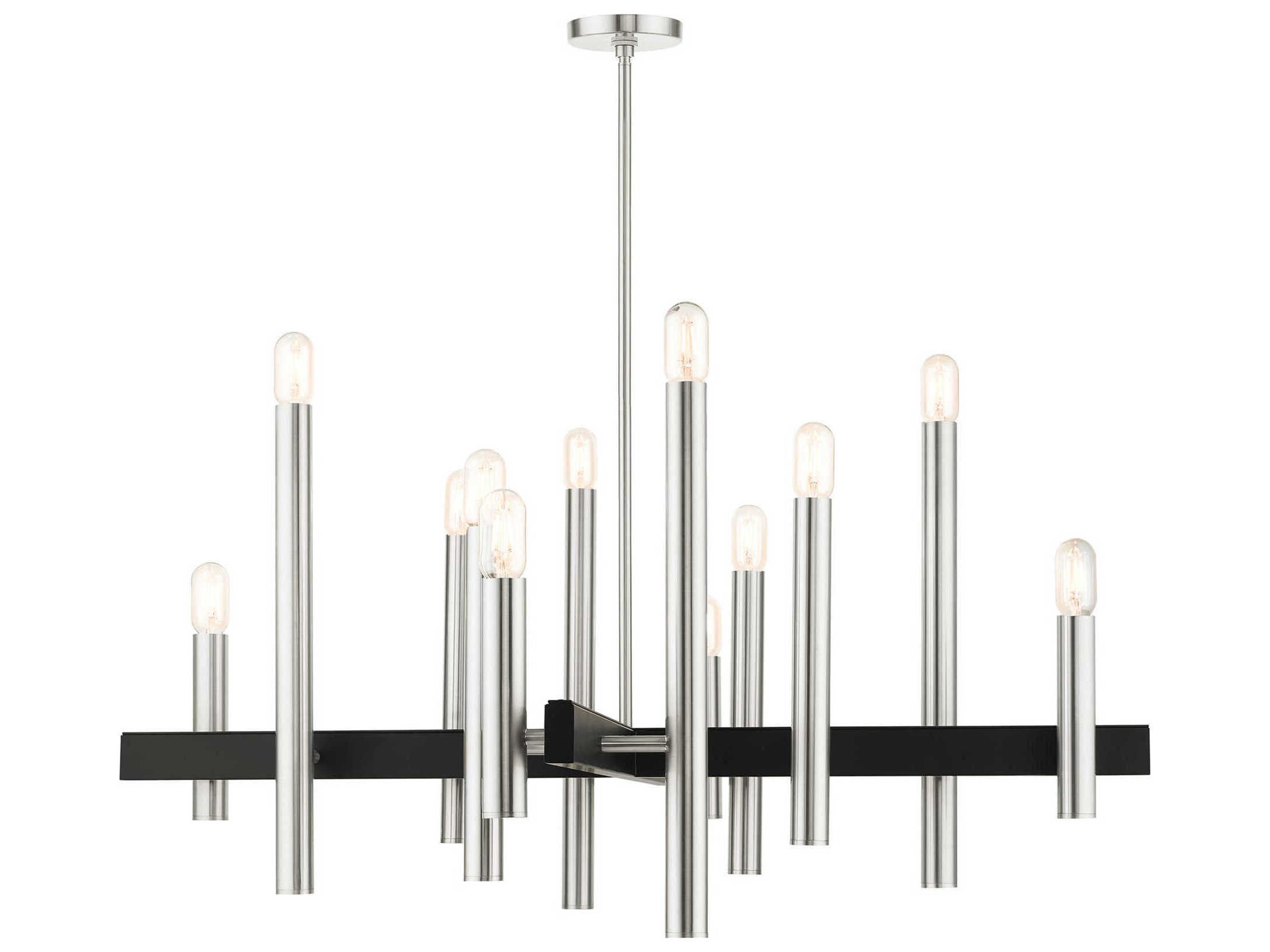 Helsinki 12-Light Brushed Nickel Candelabra Chandelier