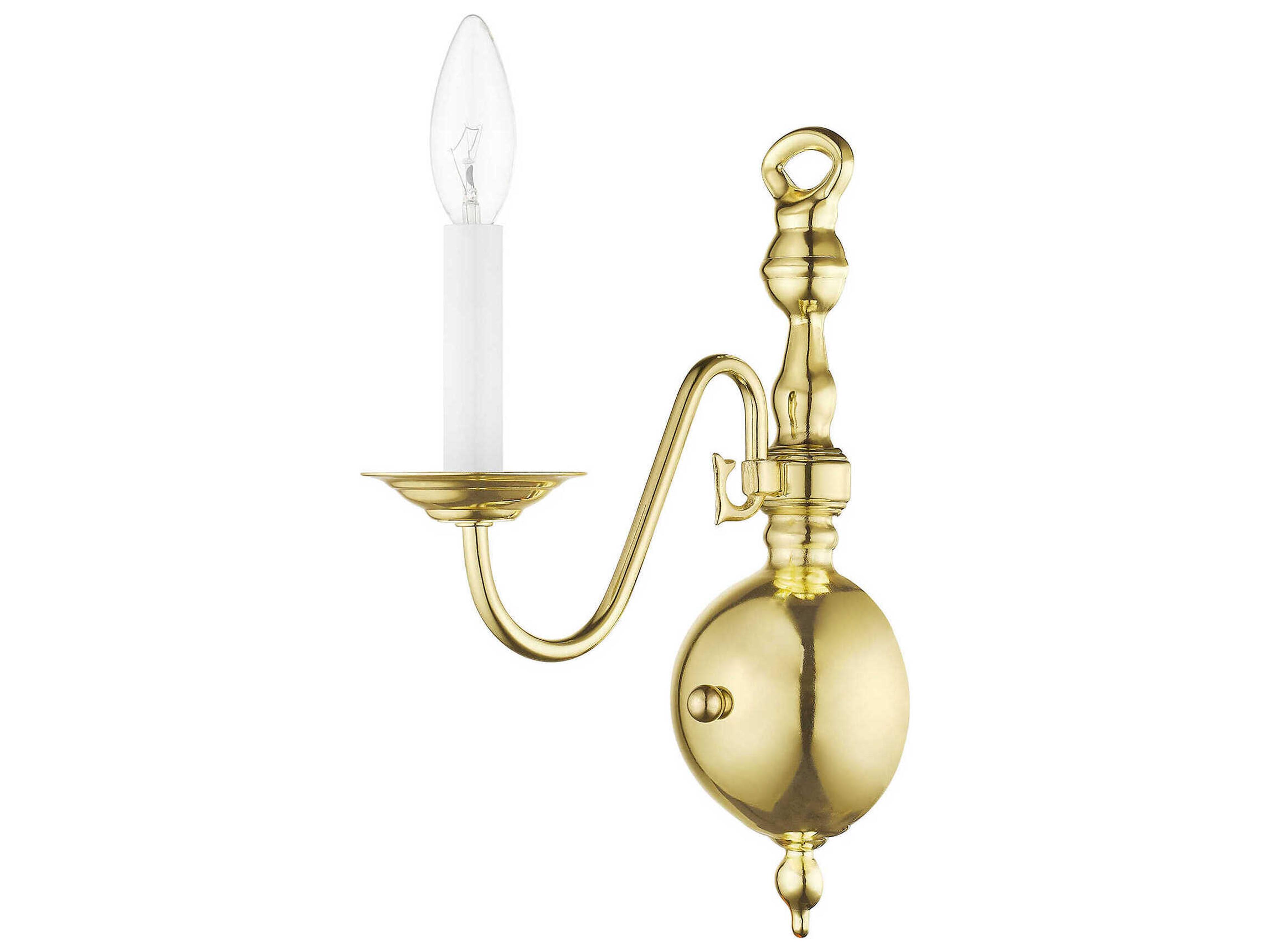 Livex Lighting Williamsburgh 1-Light Polished Brass Wall Sconce