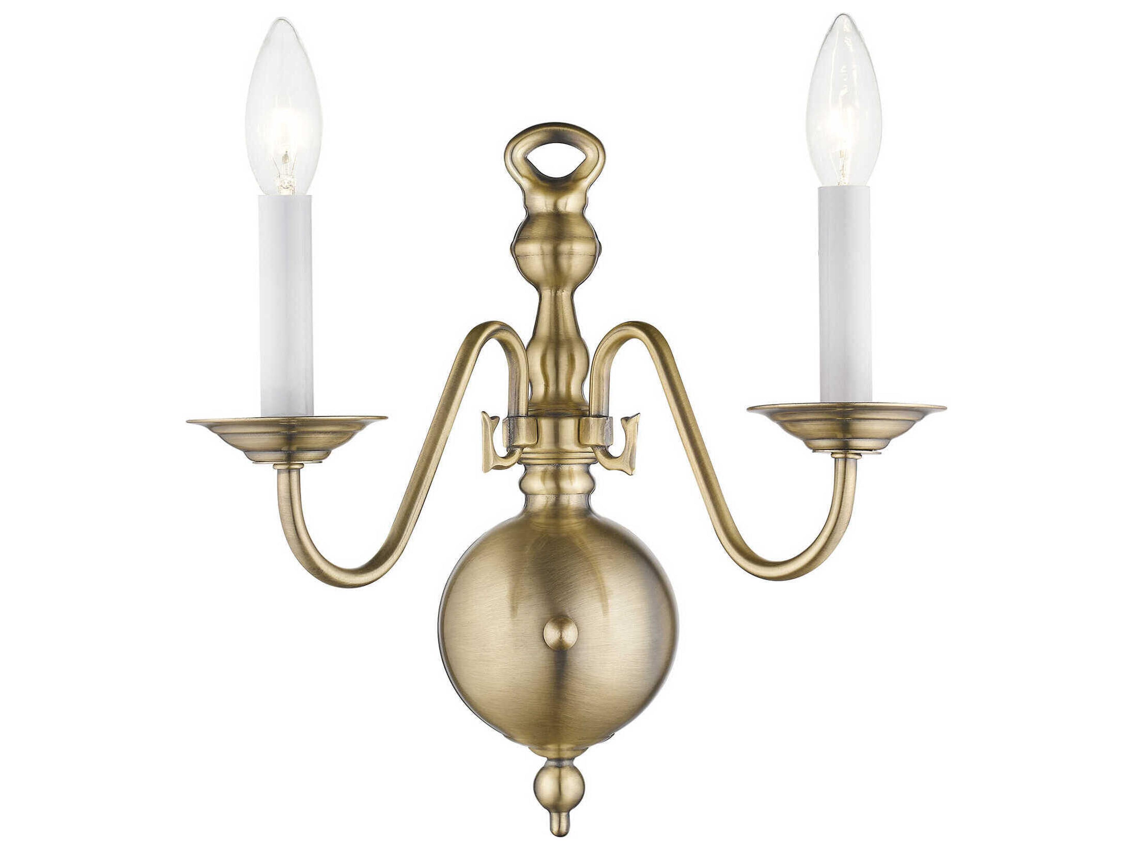 Williamsburgh 2-Light Antique Brass Wall Sconce