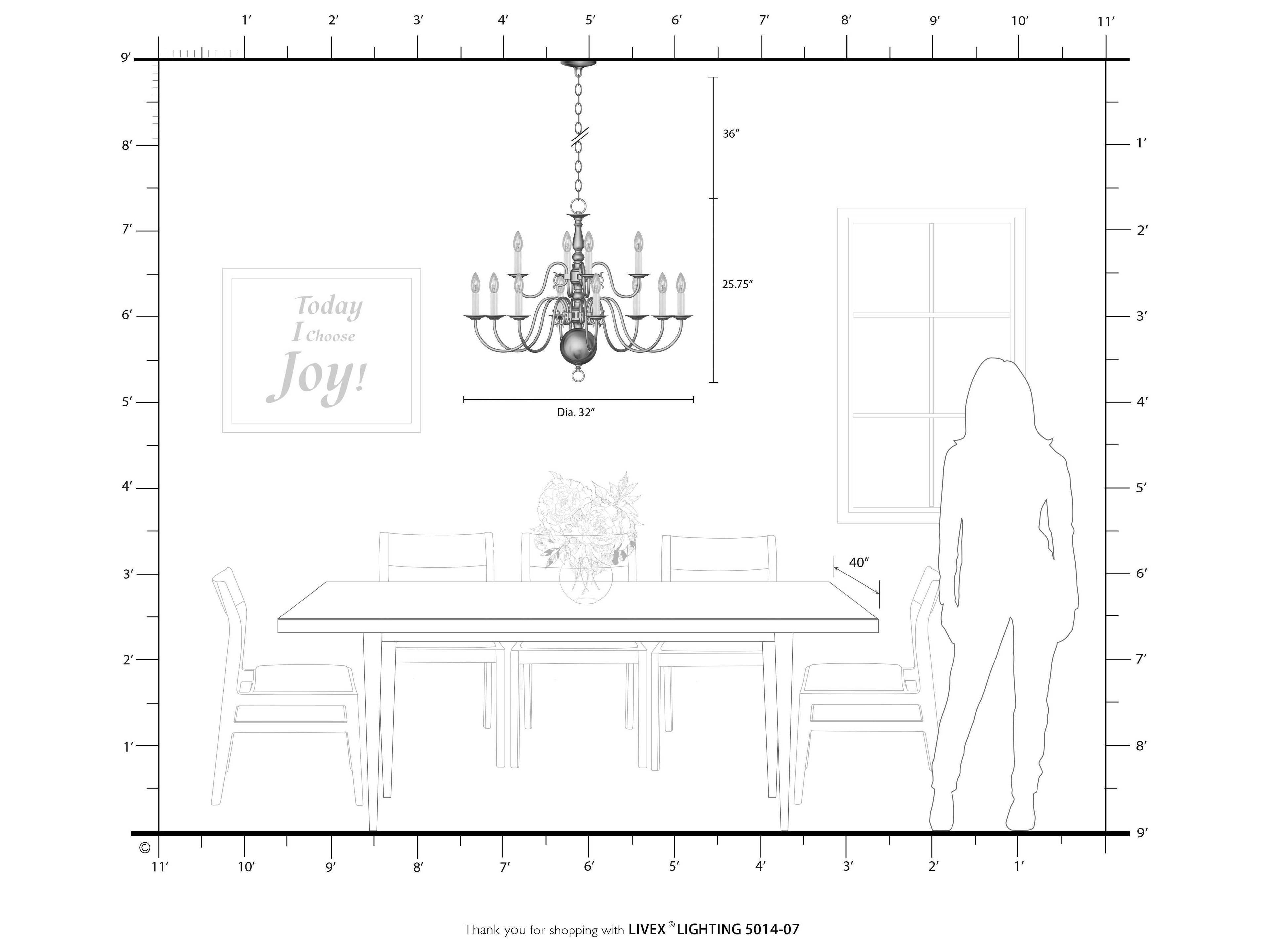 Livex Lighting Williamsburgh 12-Light Bronze Candelabra Chandelier