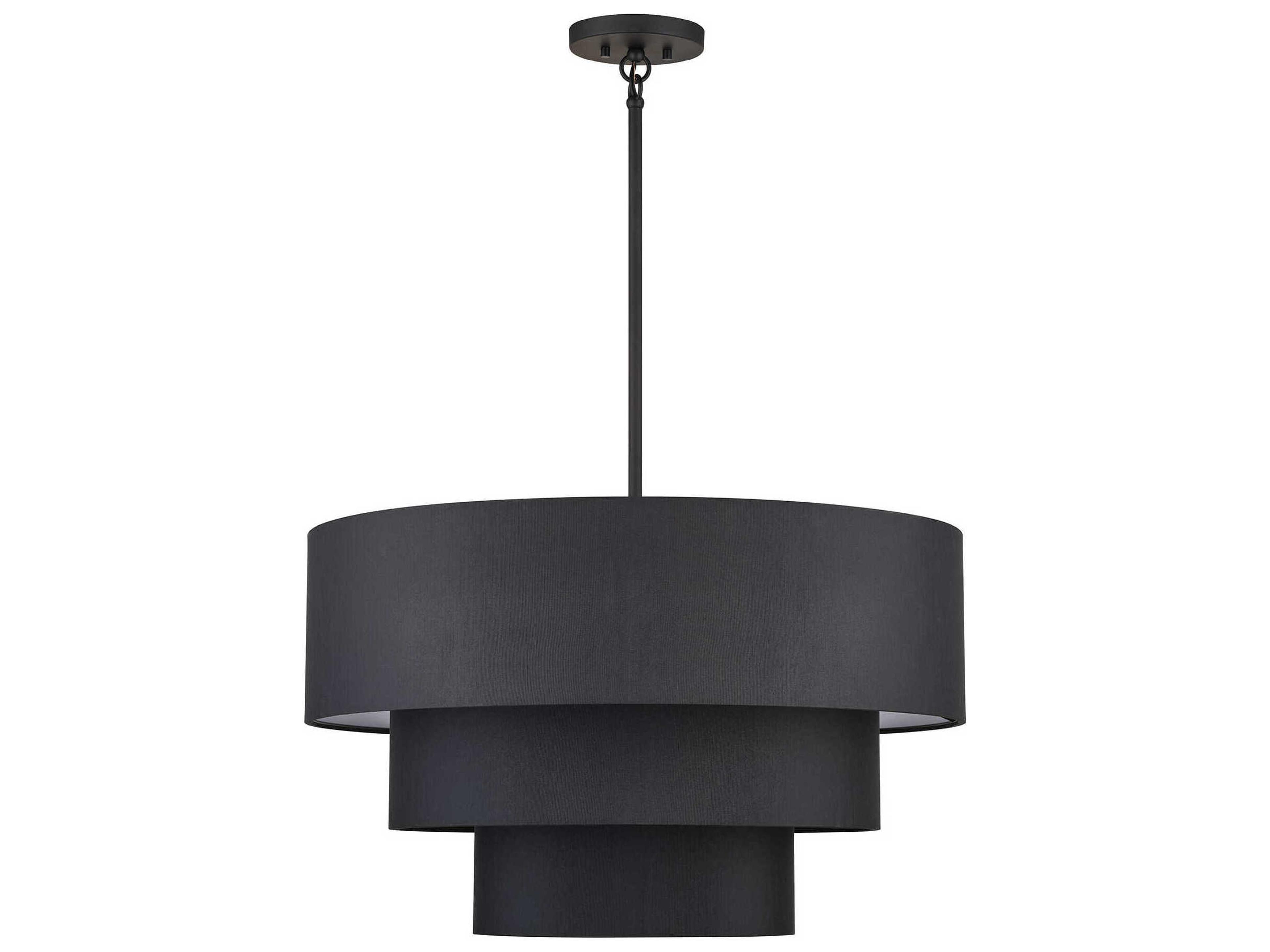 Livex Lighting Bainbridge 5-Light Black Drum Pendant