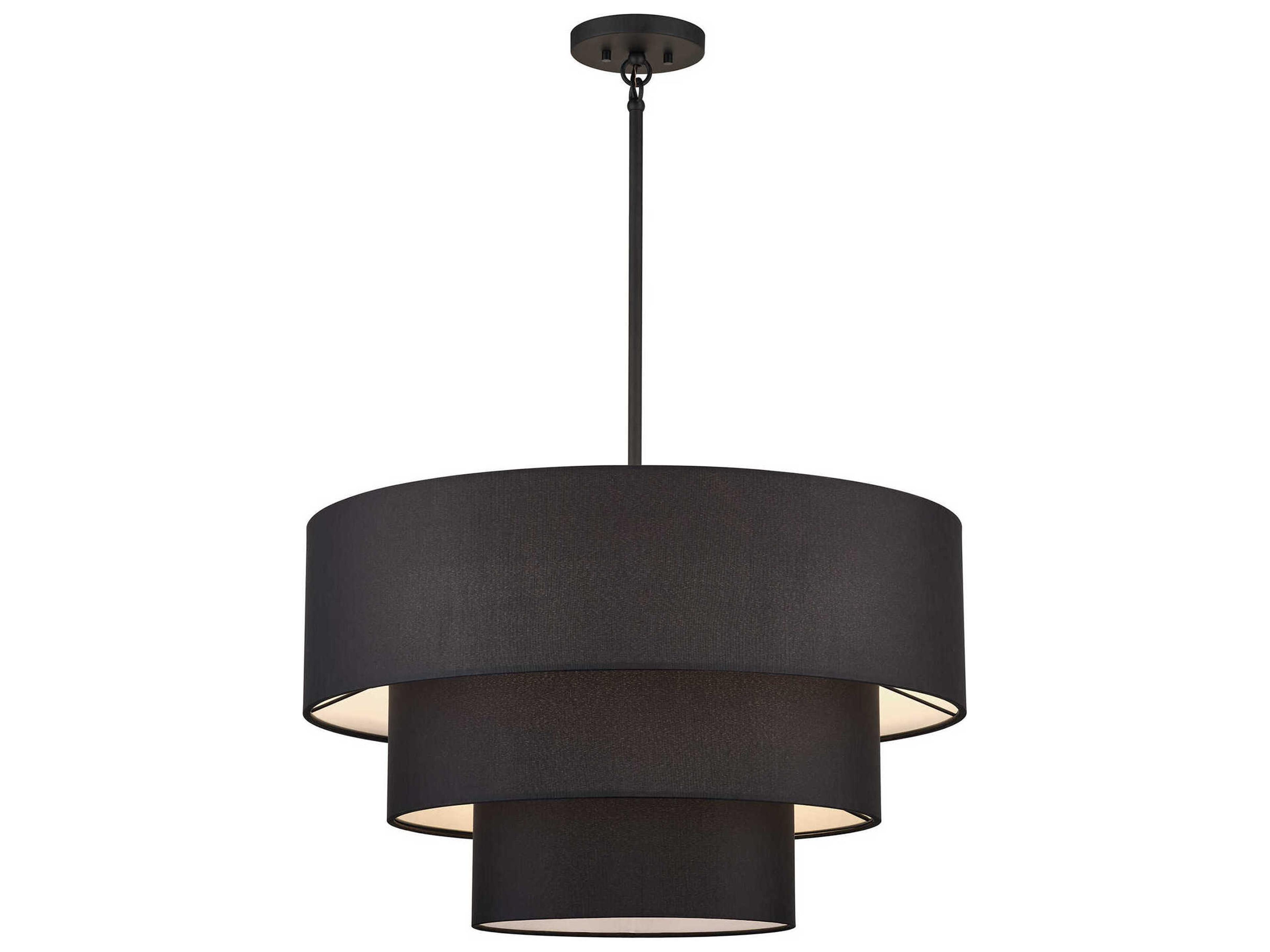 Livex Lighting Bainbridge 5-Light Black Drum Pendant