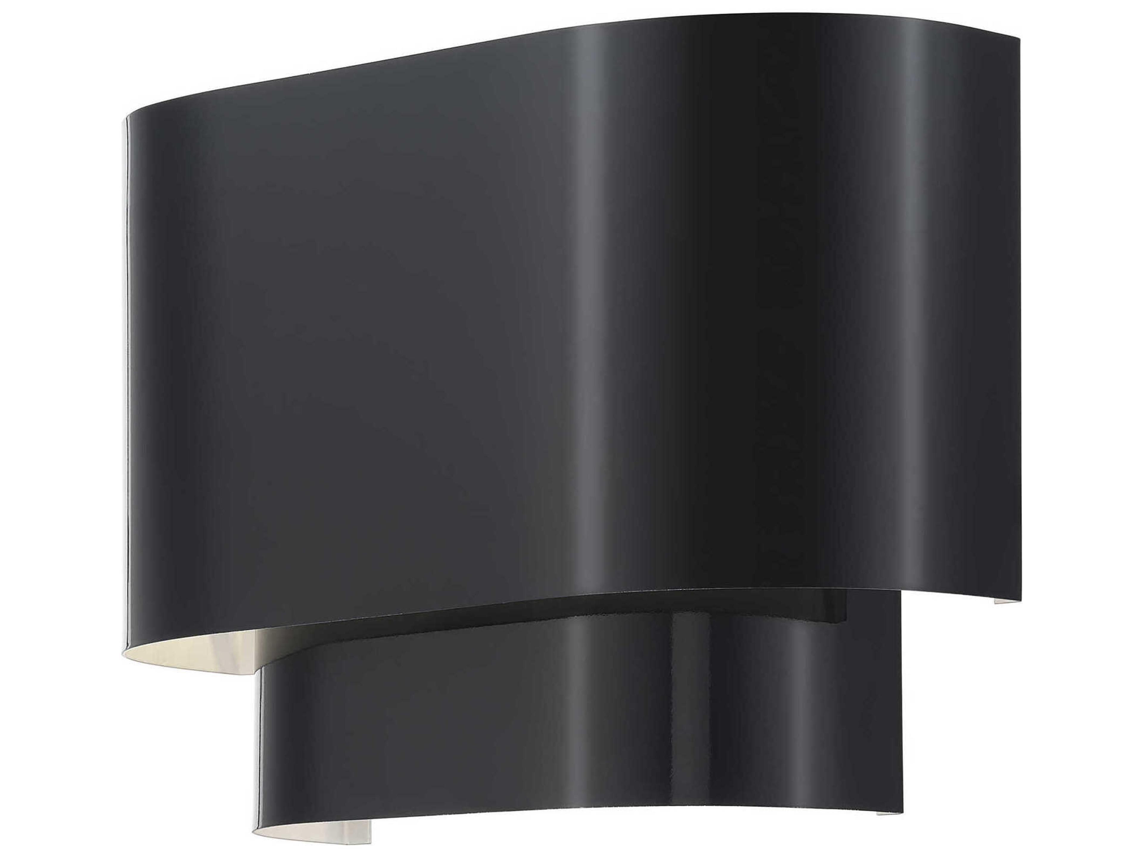 Livex Lighting Springview 1-Light Shiny Black Wall Sconce