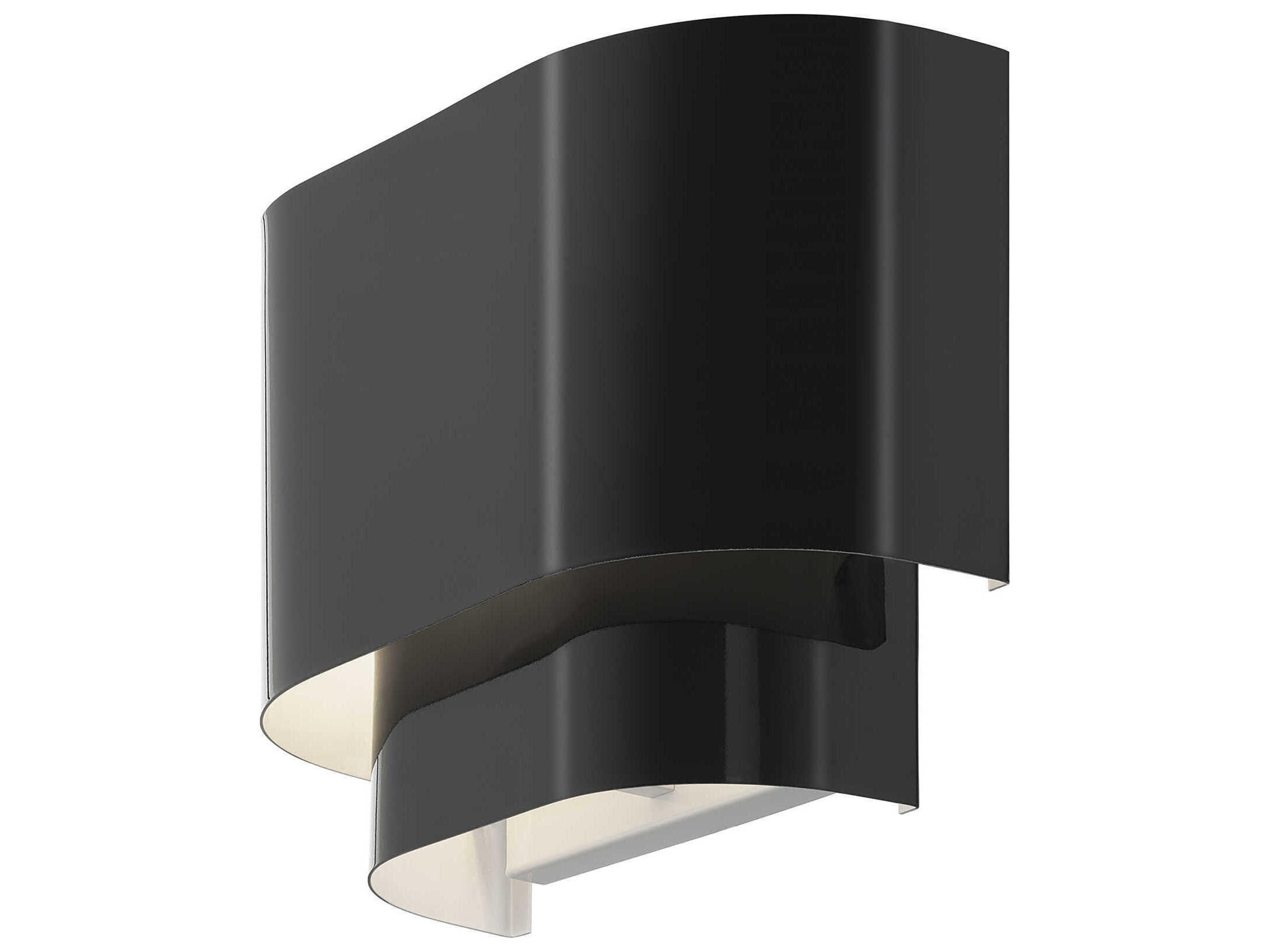 Livex Lighting Springview 1-Light Shiny Black Wall Sconce