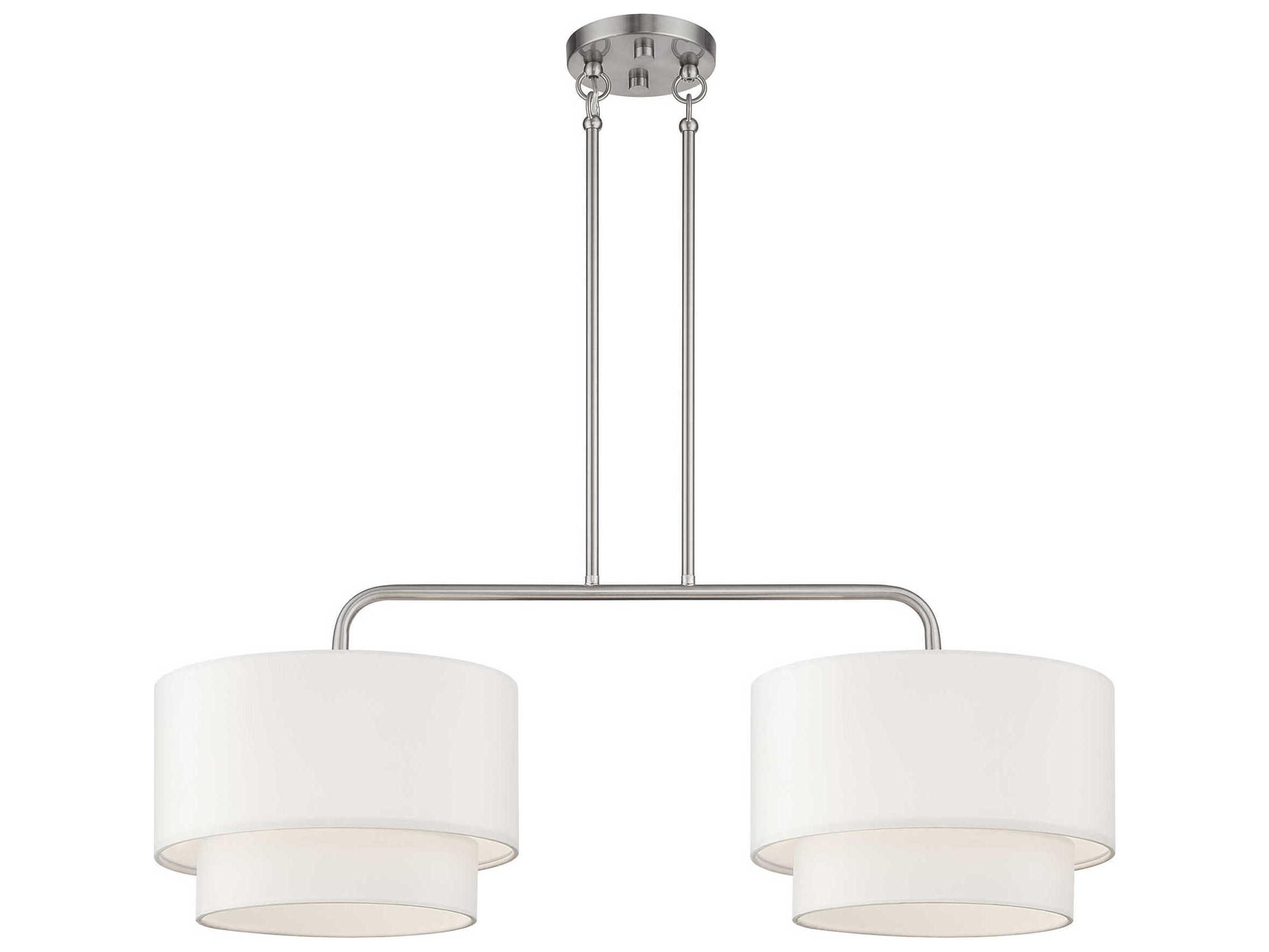Manorwood 2-Light Brushed Nickel Island Pendant