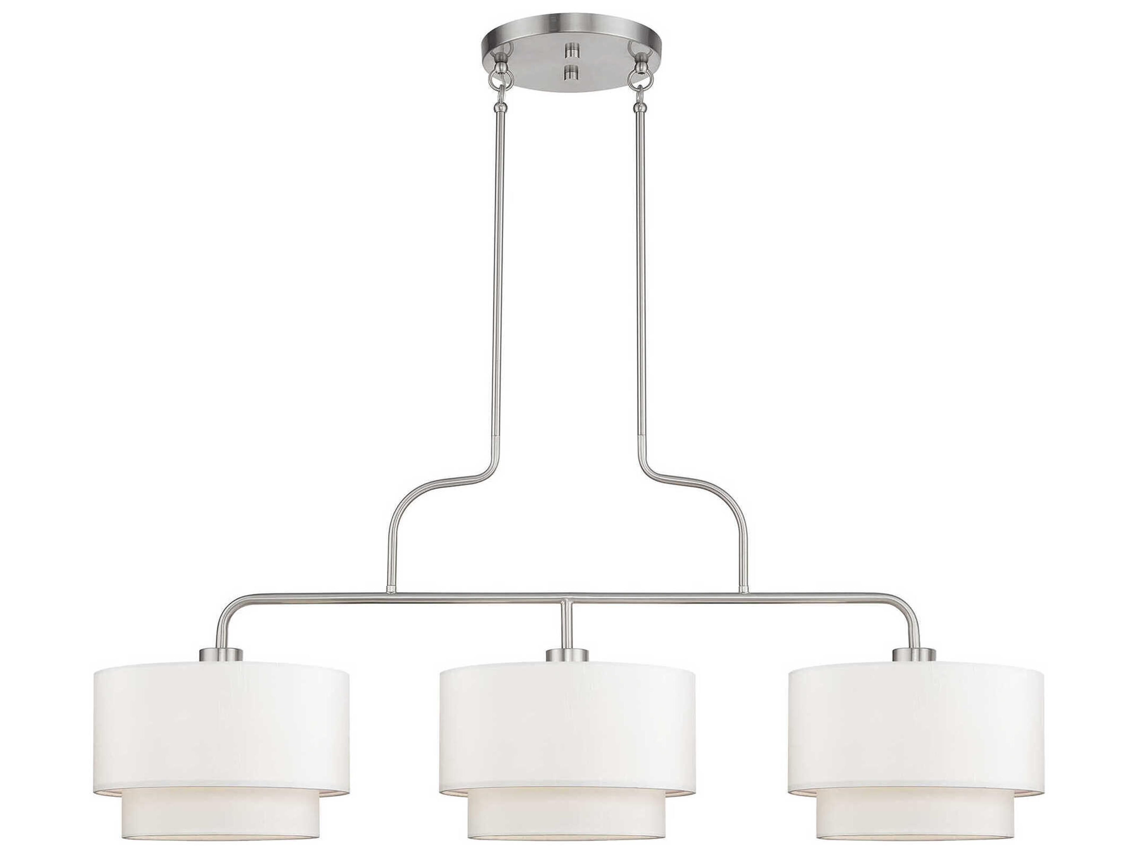 Manorwood 3-Light Brushed Nickel Island Pendant