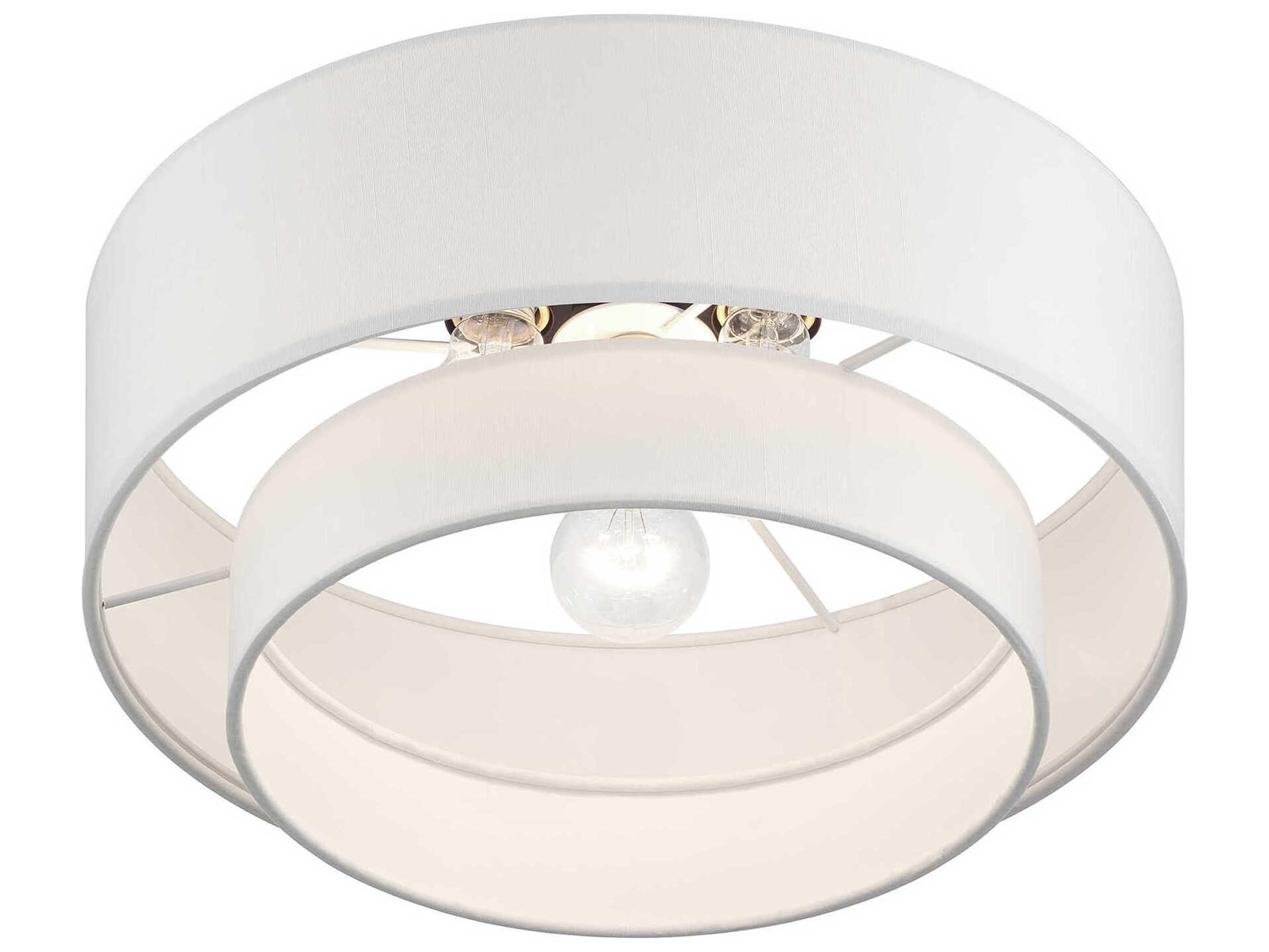 Livex Lighting Manorwood 3-Light Bronze Semi Flush Mount