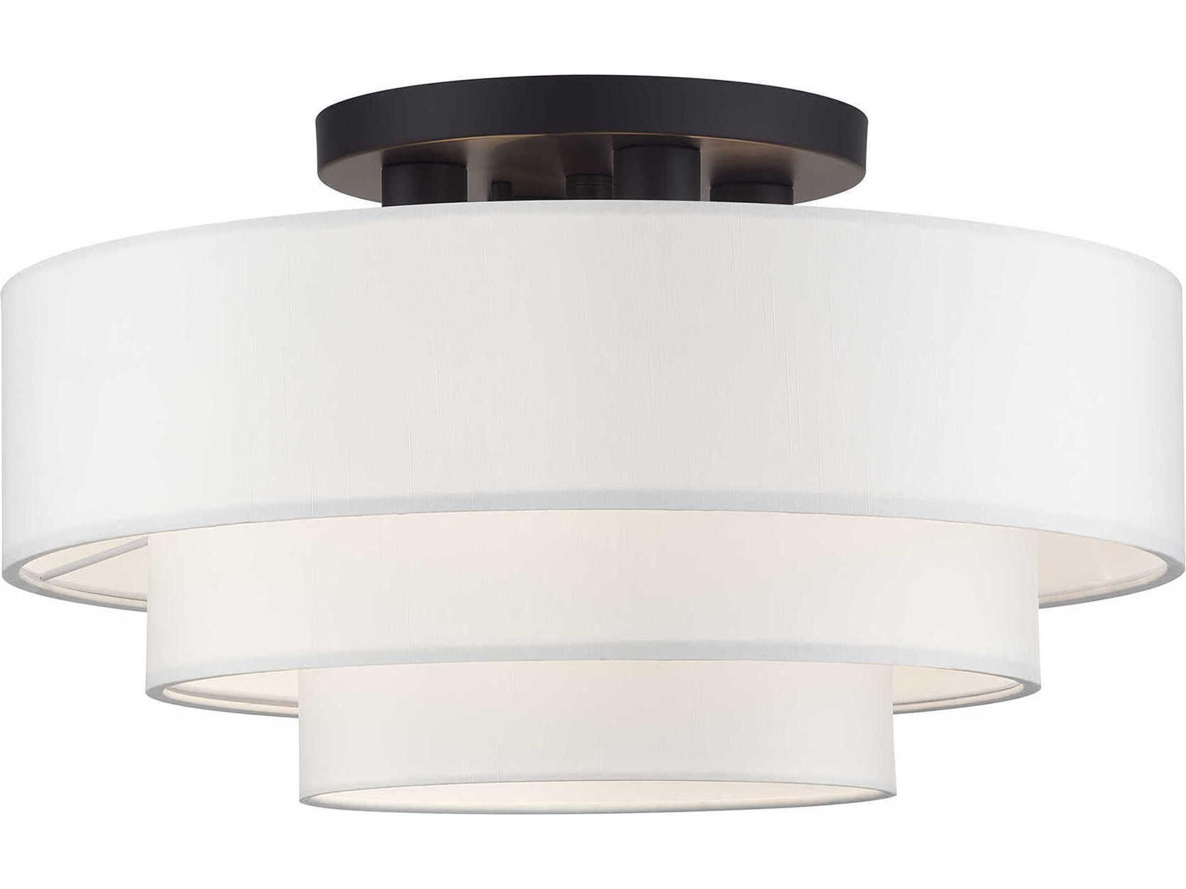 Manorwood 4-Light Bronze Semi Flush Mount