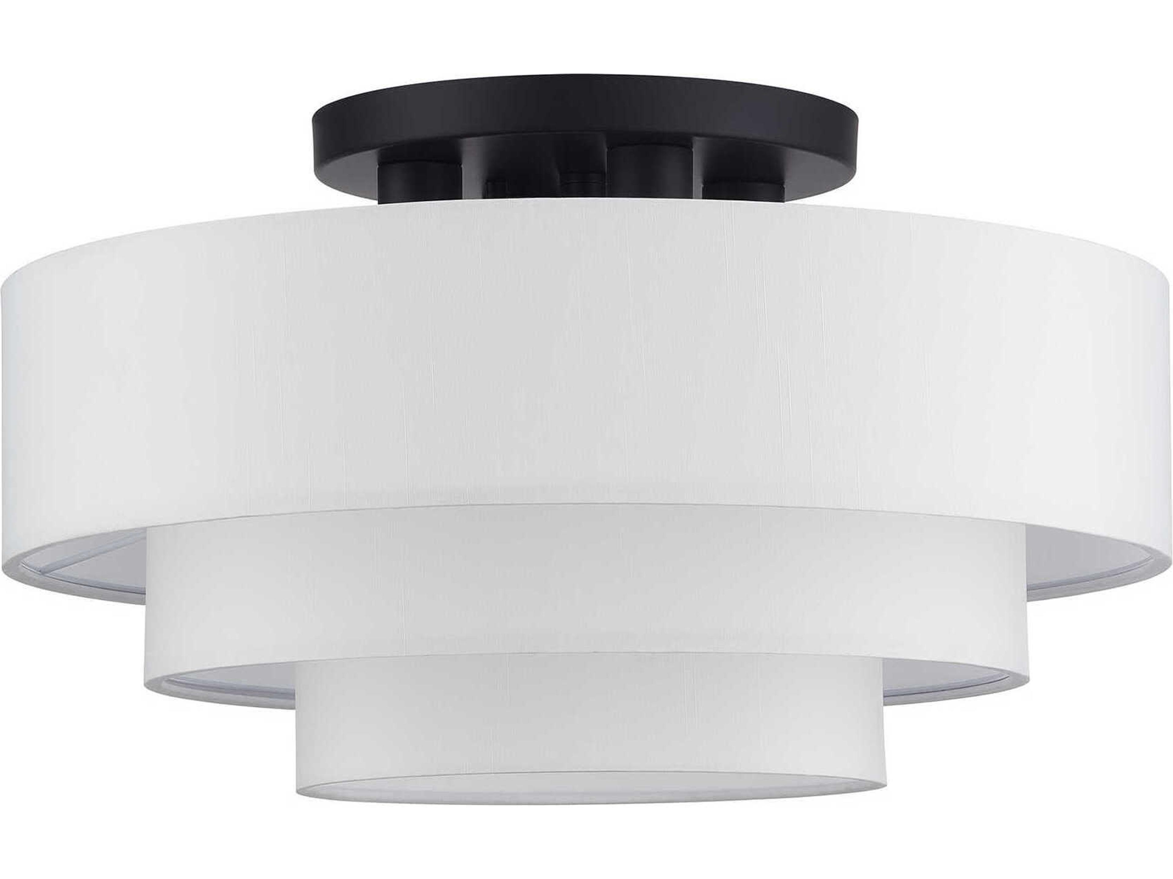 Livex Lighting Manorwood 4-Light Bronze Semi Flush Mount