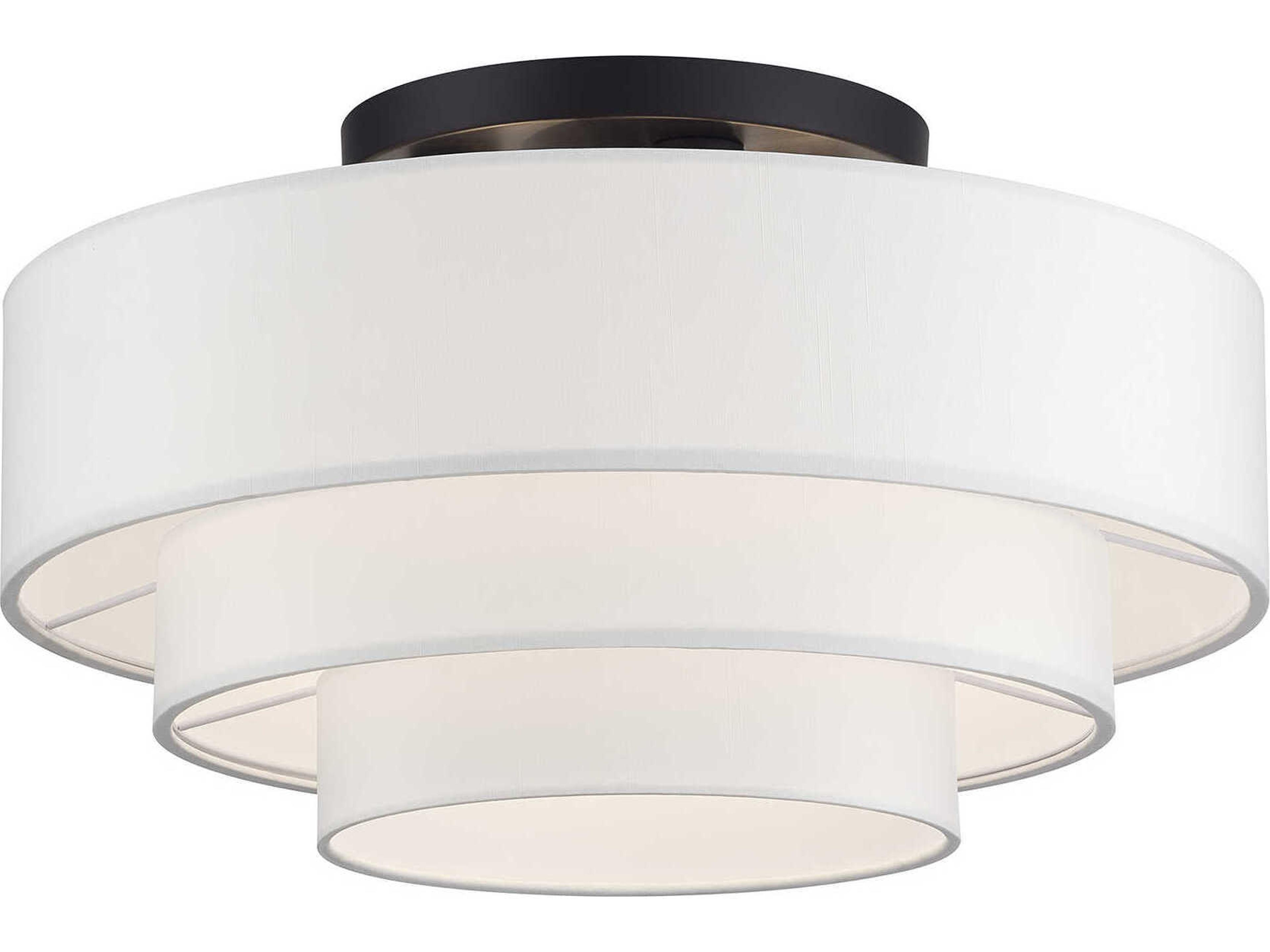 Livex Lighting Manorwood 4-Light Bronze Semi Flush Mount