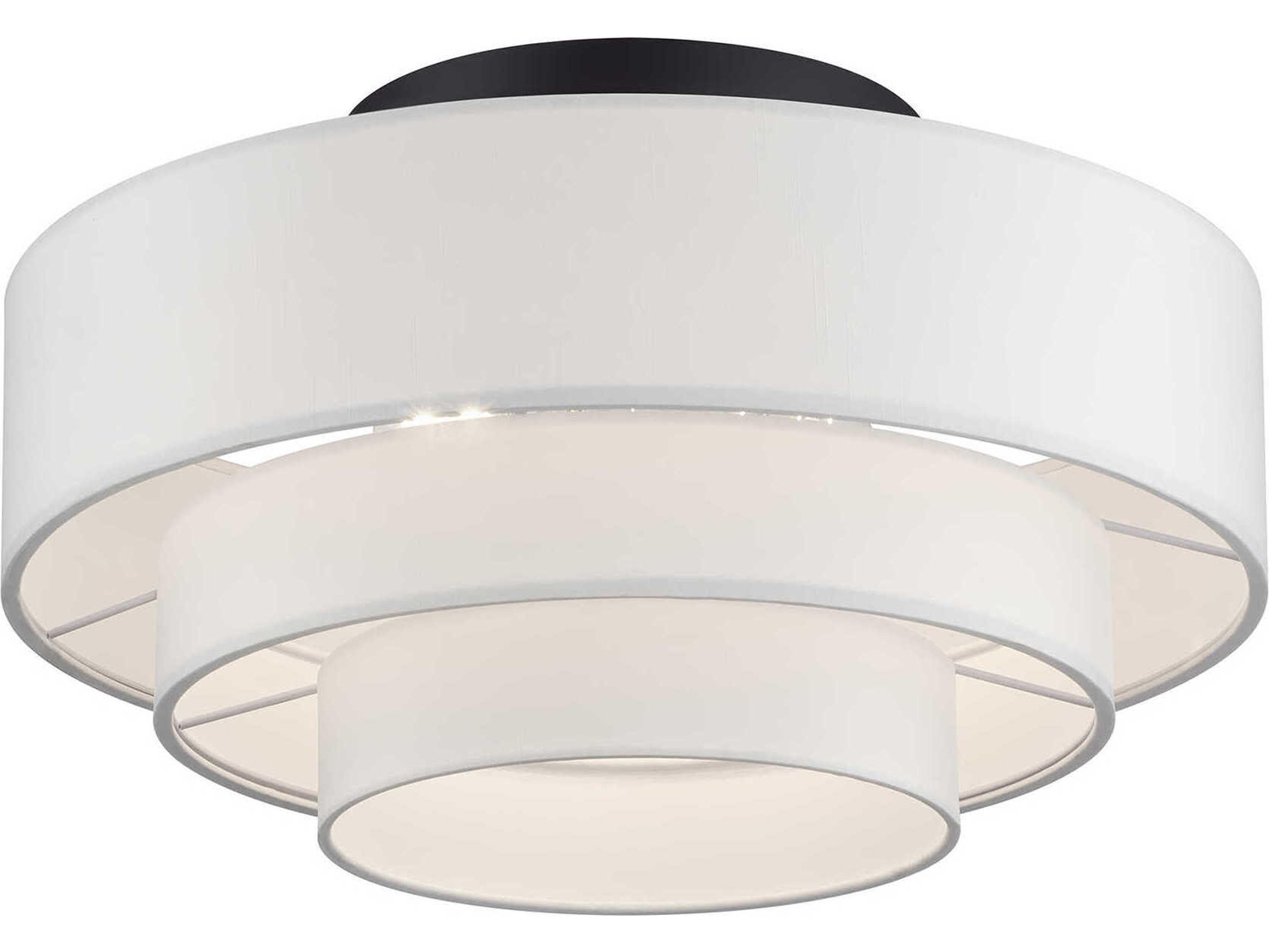 Livex Lighting Manorwood 4-Light Bronze Semi Flush Mount