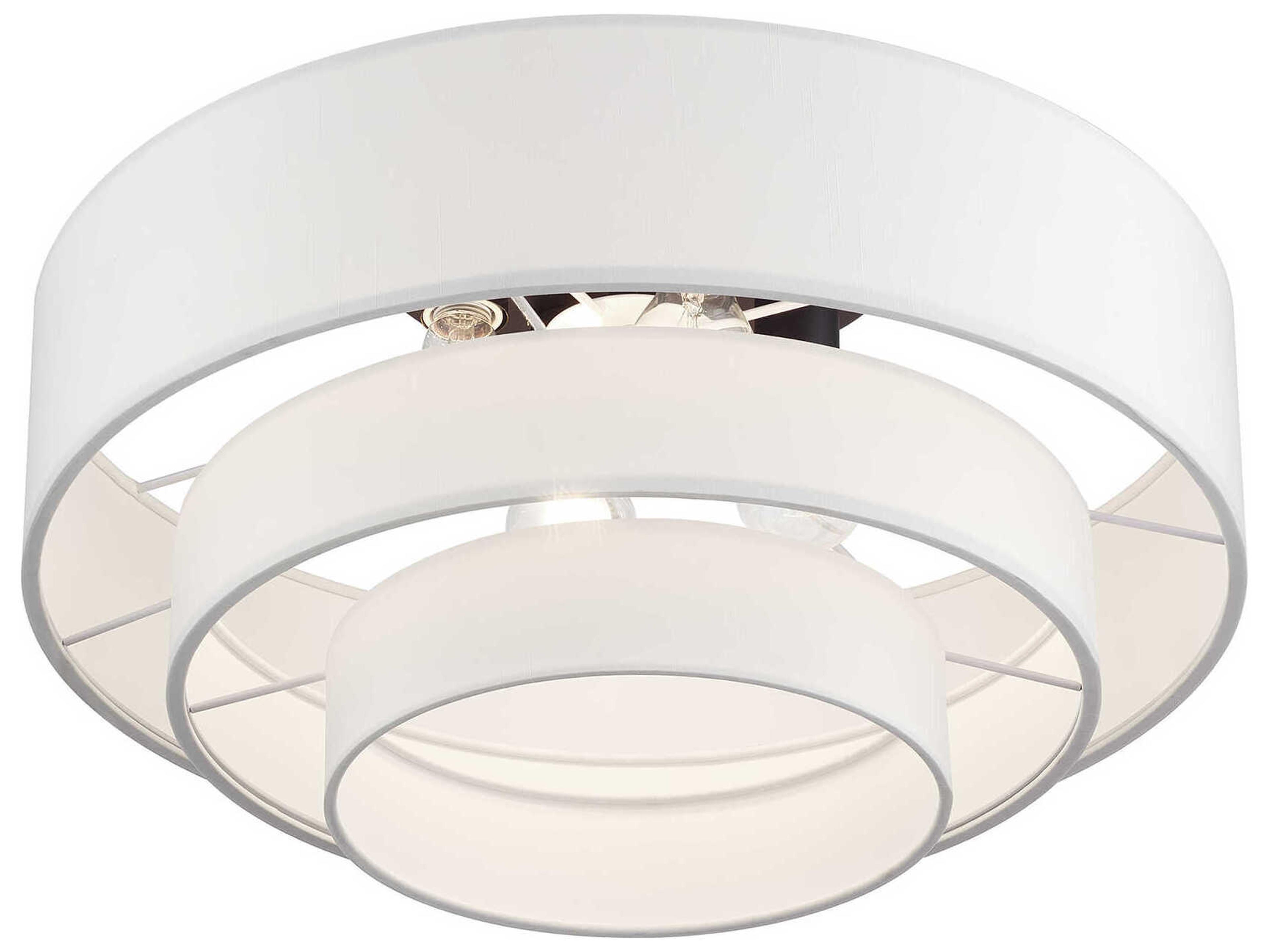 Livex Lighting Manorwood 4-Light Bronze Semi Flush Mount