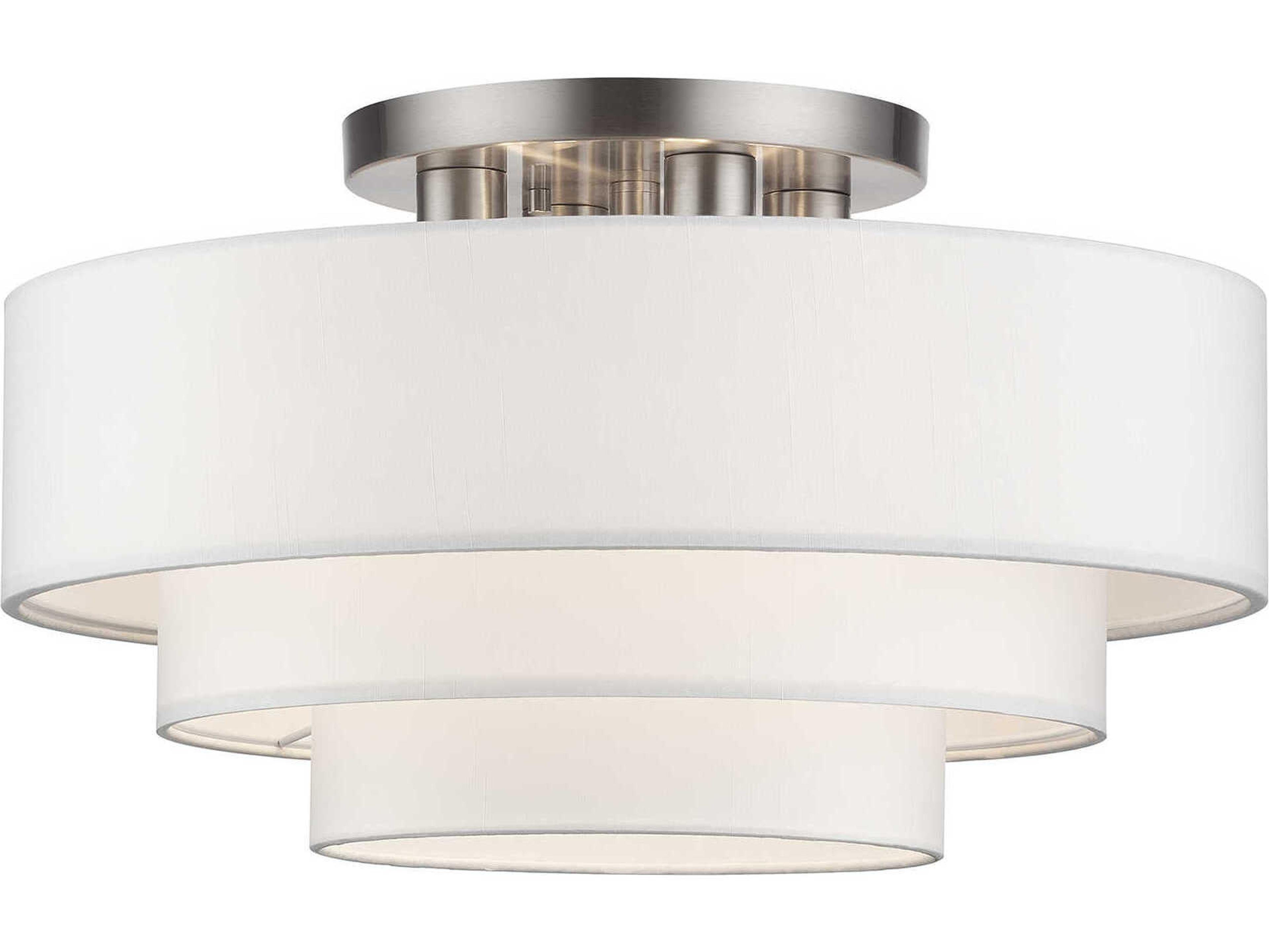 Manorwood 4-Light Brushed Nickel Semi Flush Mount