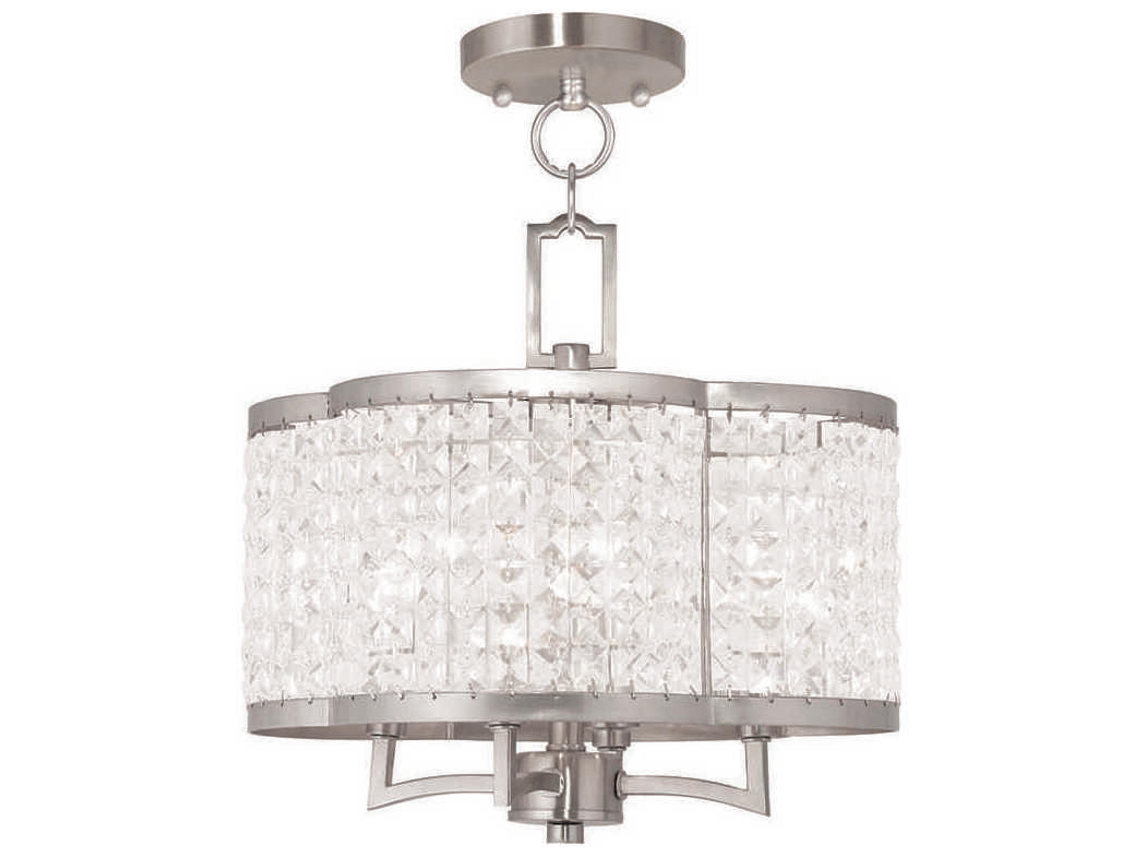 Grammercy 4-Light Brushed Nickel Crystal Chandelier