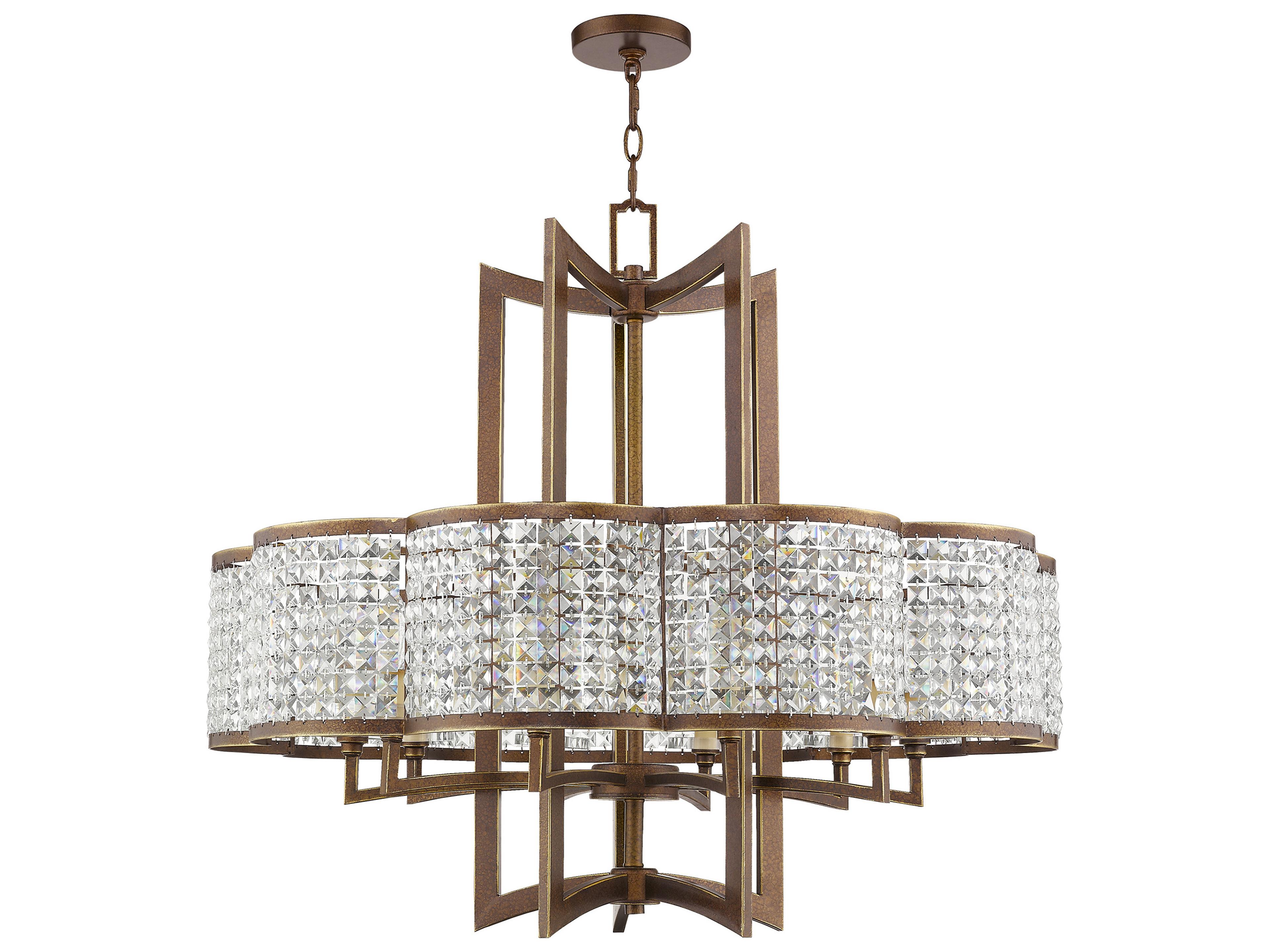 Grammercy 10-Light Hand Applied Palacial Bronze Chandelier