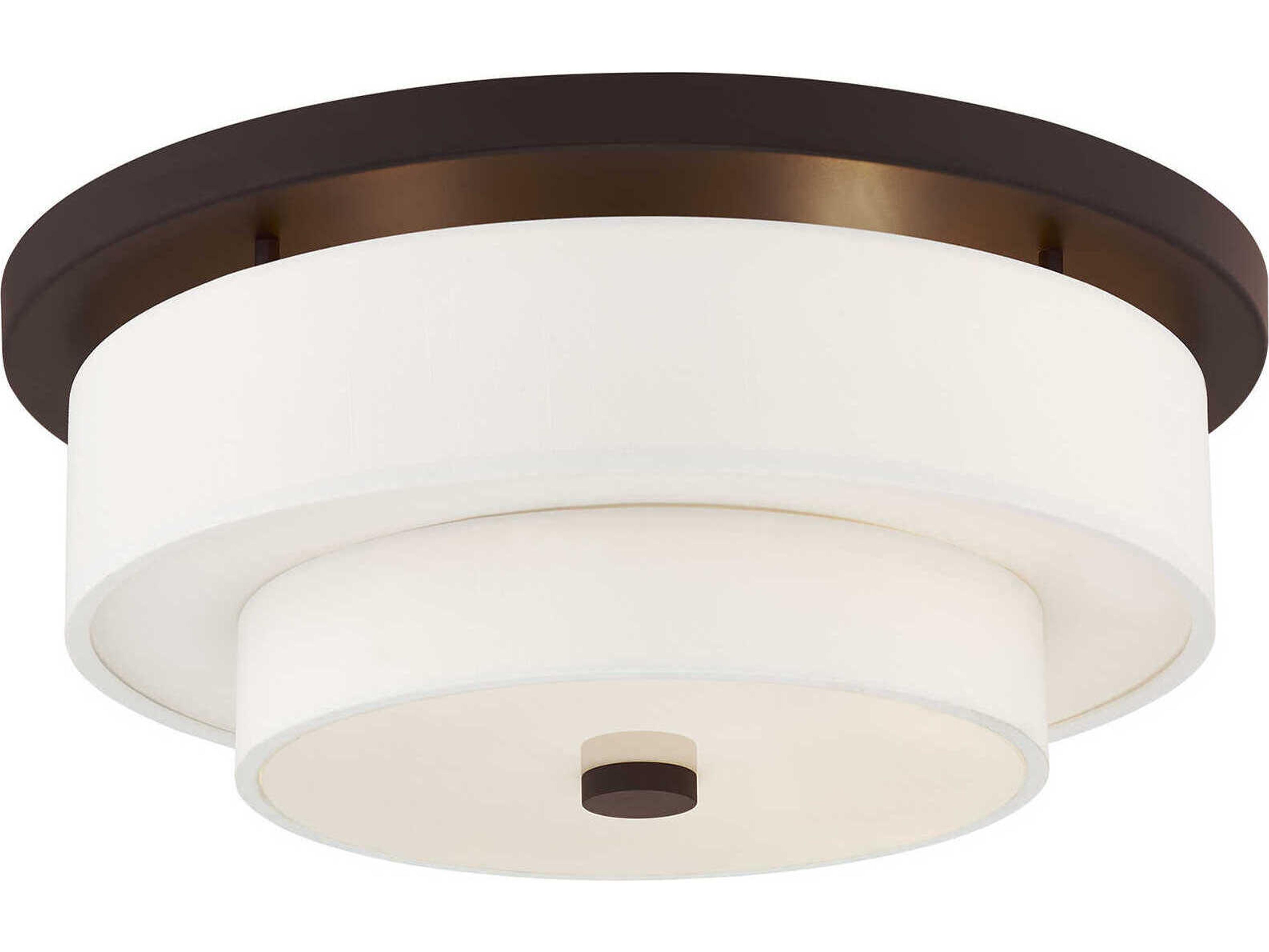 Livex Lighting Meridian 4-Light Bronze Drum Flush Mount