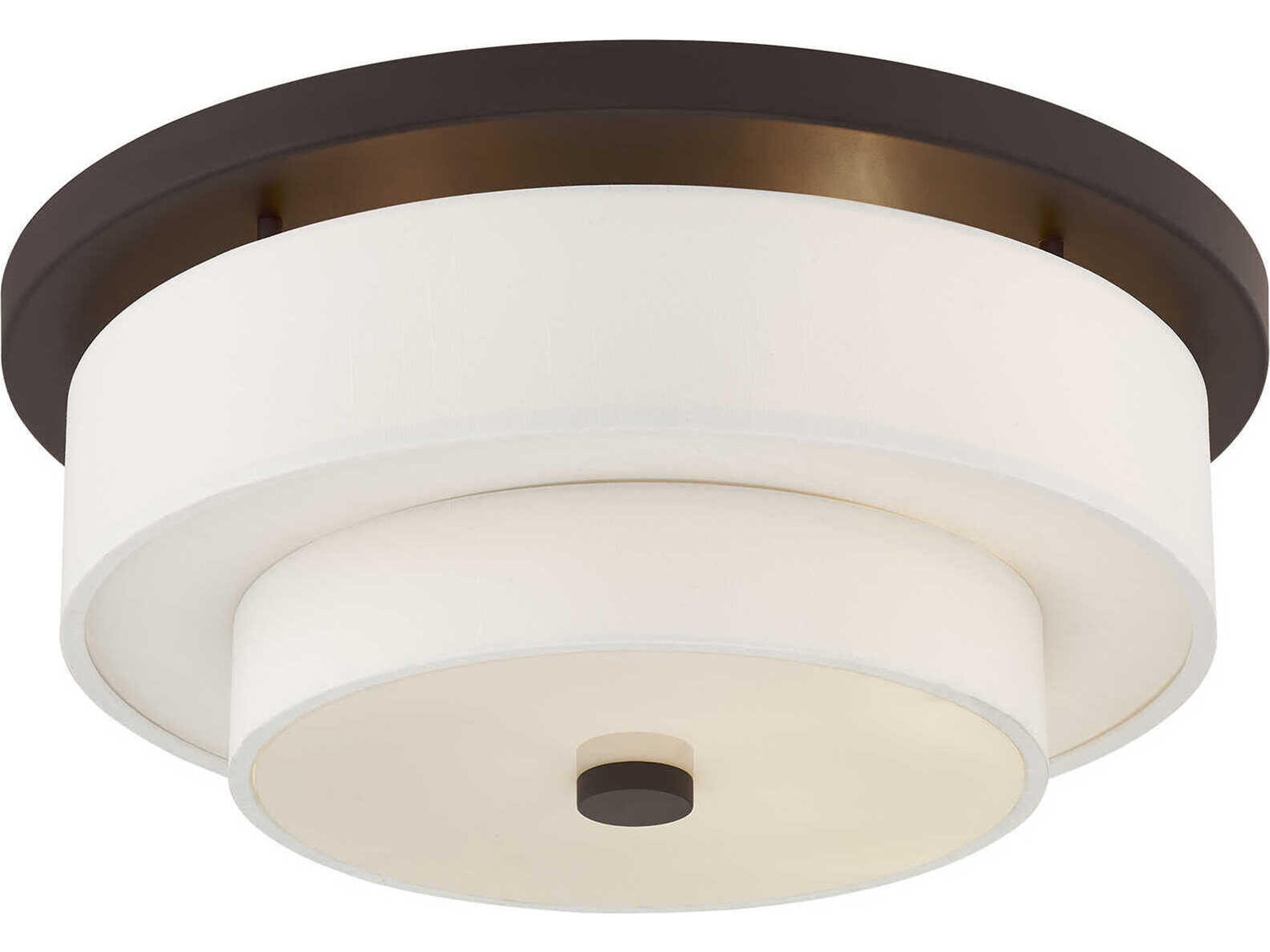 Livex Lighting Meridian 4-Light Bronze Drum Flush Mount