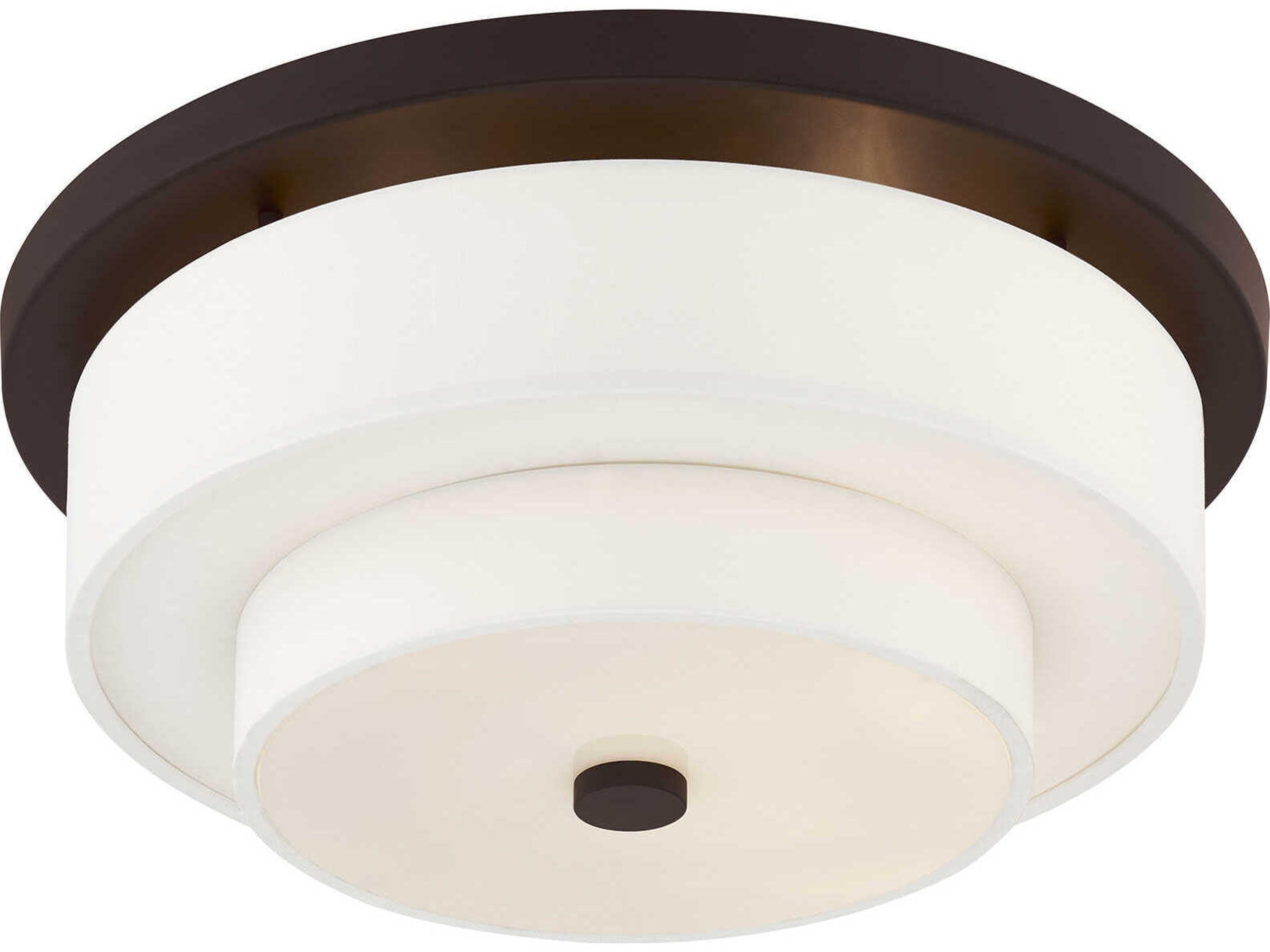 Livex Lighting Meridian 4-Light Bronze Drum Flush Mount