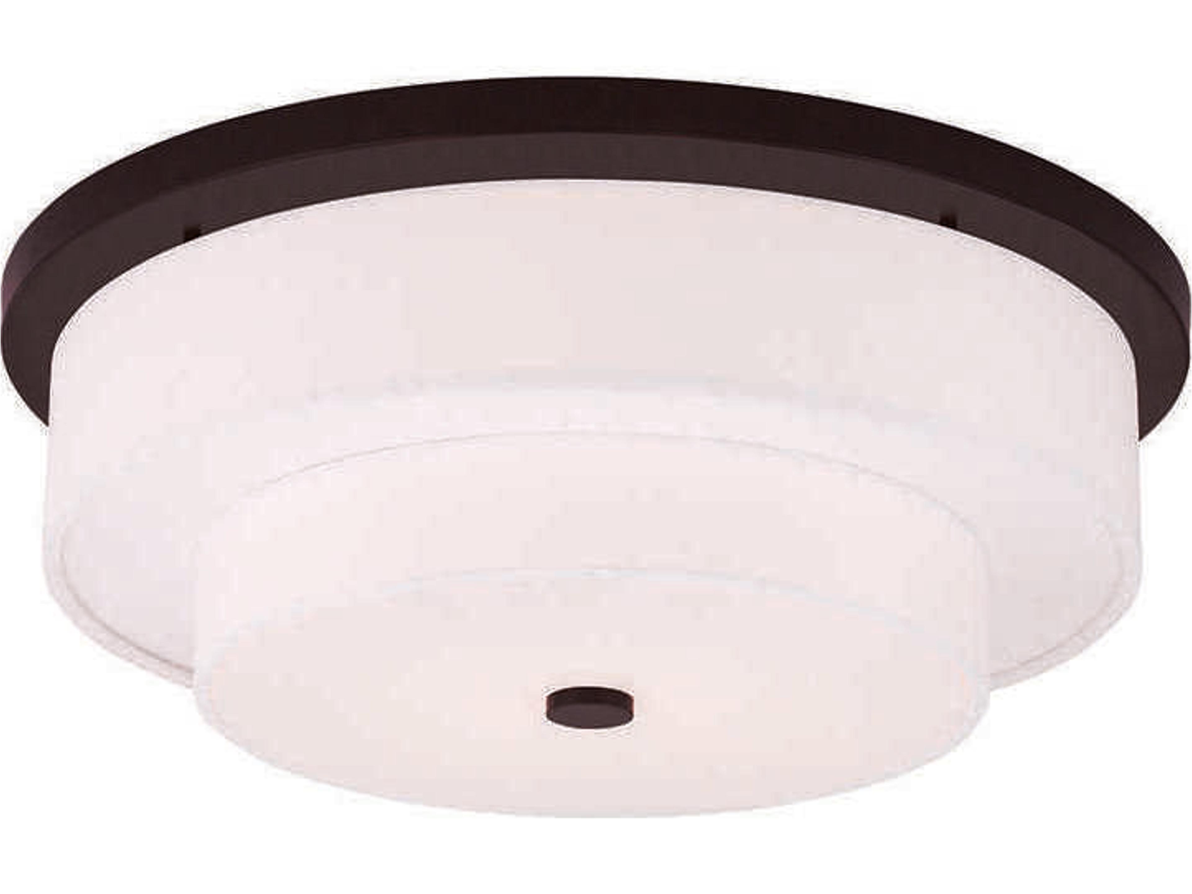 Meridian 4-Light Bronze Drum Flush Mount