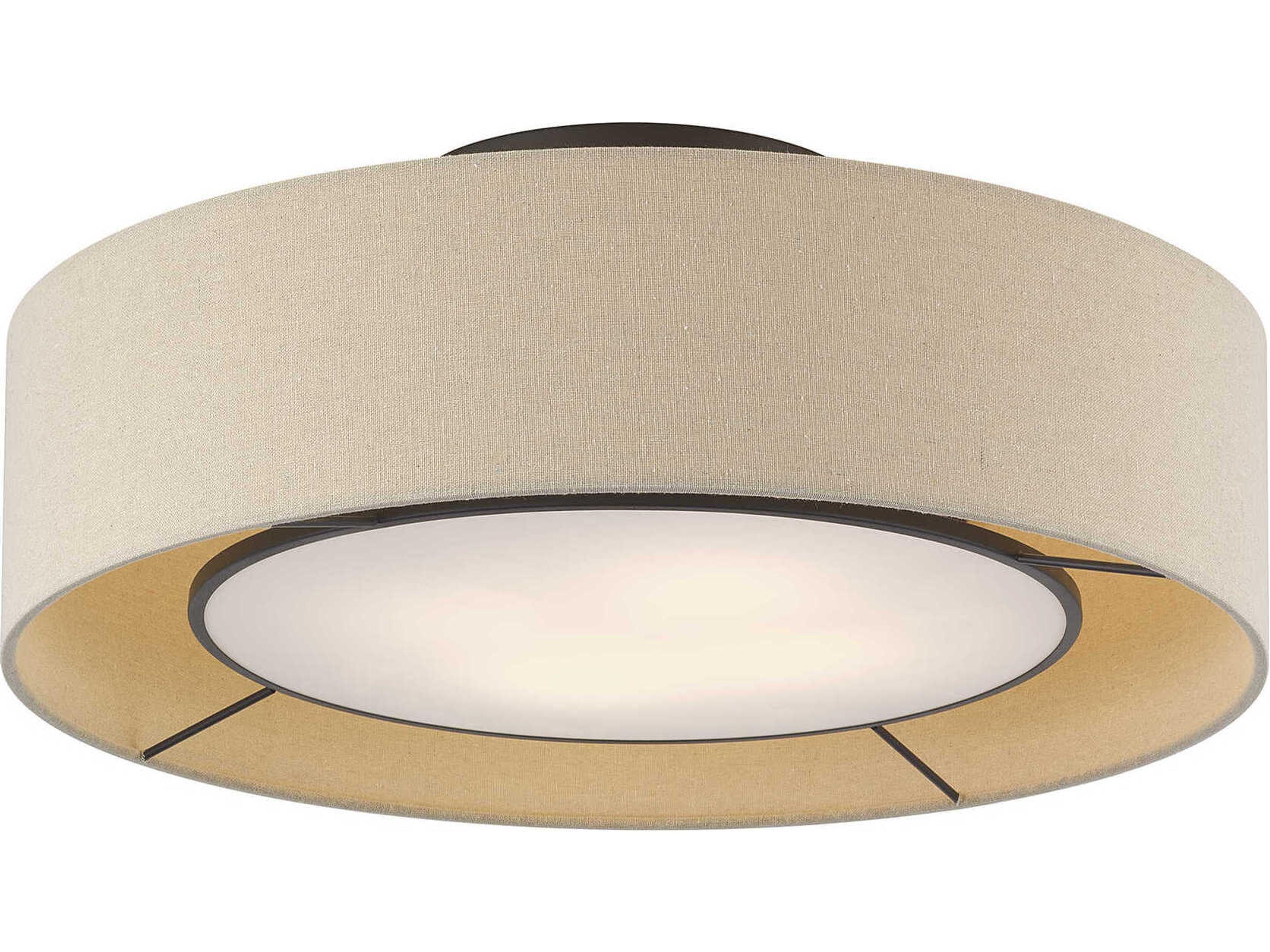 Ellsworth 4-Light Bronze Drum Semi Flush Mount