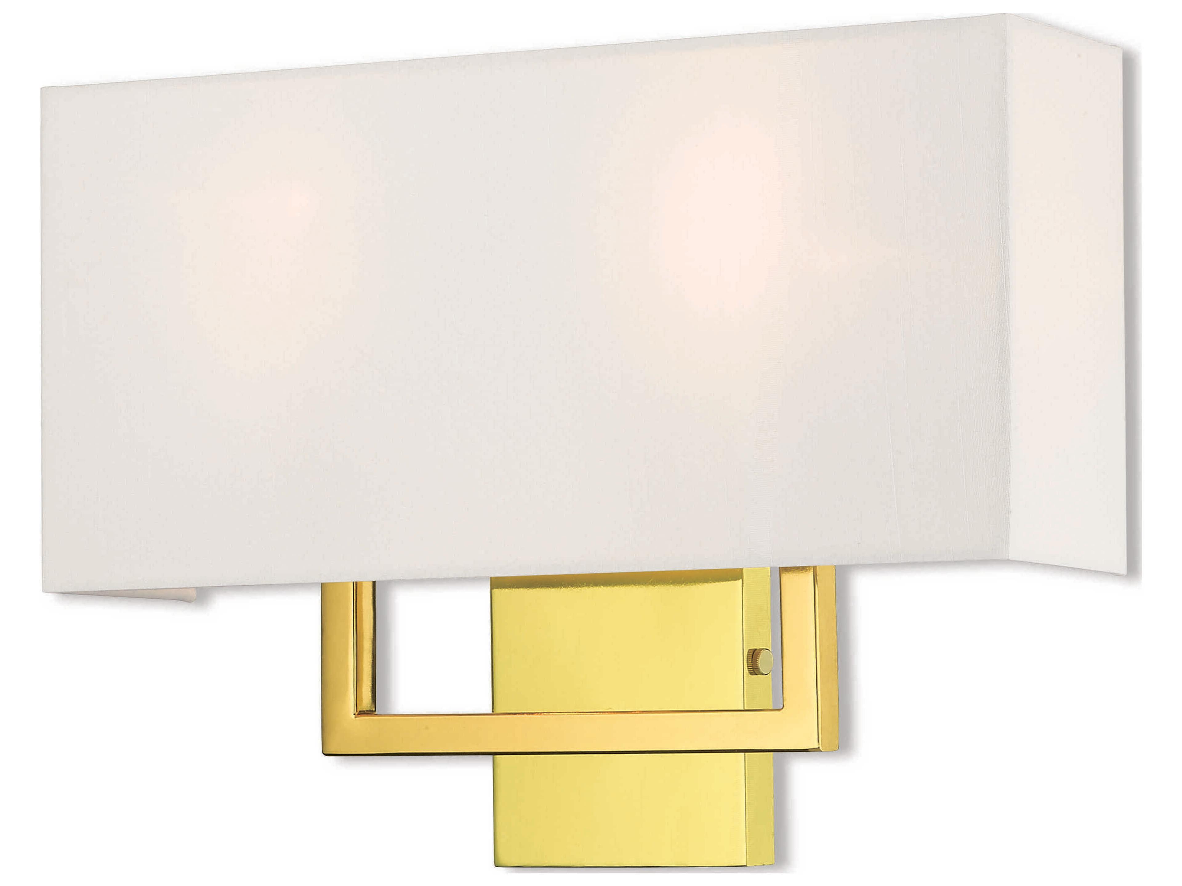 Pierson 2-Light Polished Brass White Wall Sconce