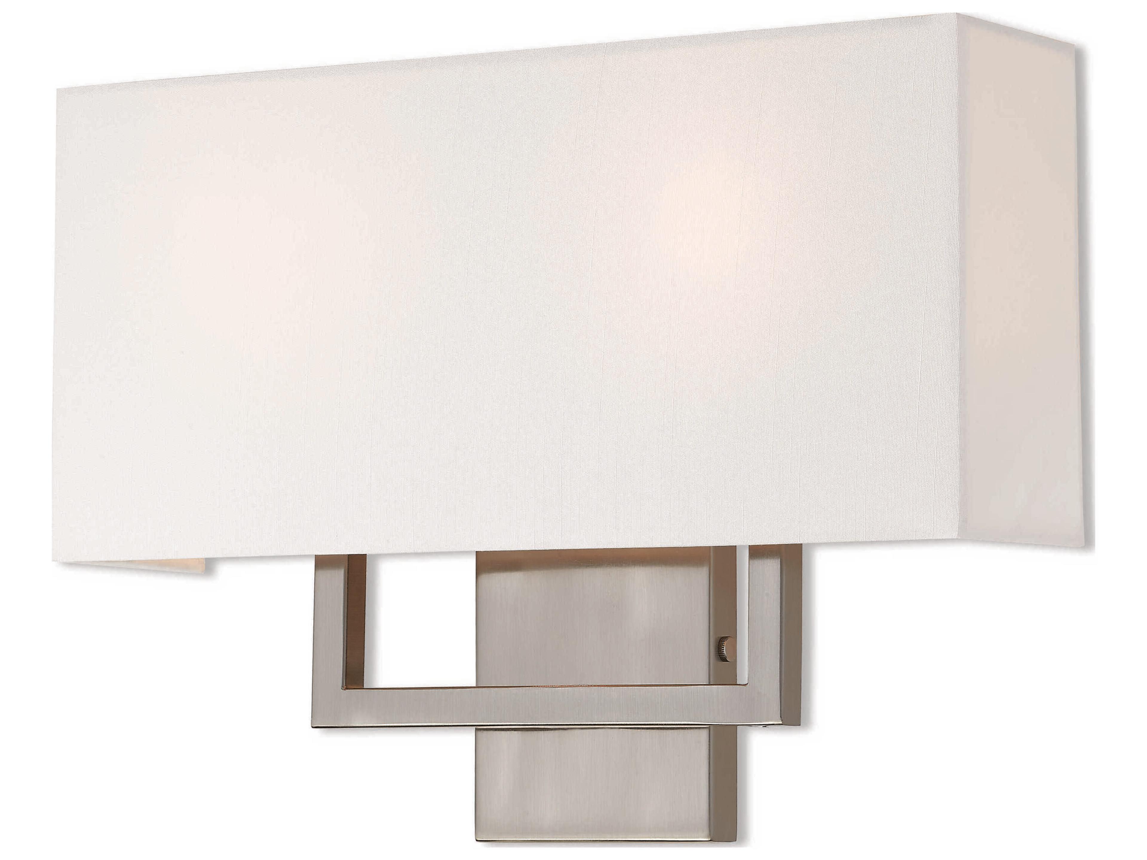 Pierson 2-Light Brushed Nickel White Wall Sconce