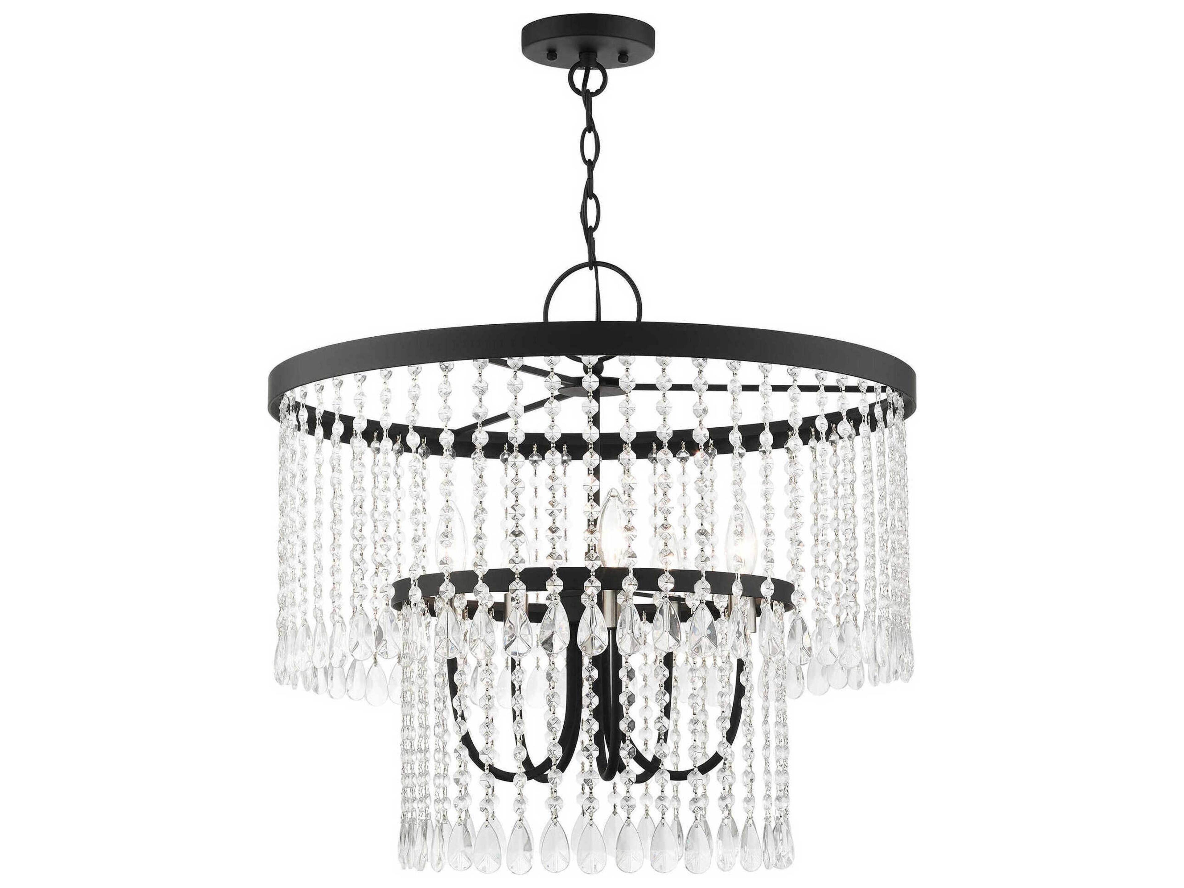 Elizabeth 5-Light Black Crystal Chandelier