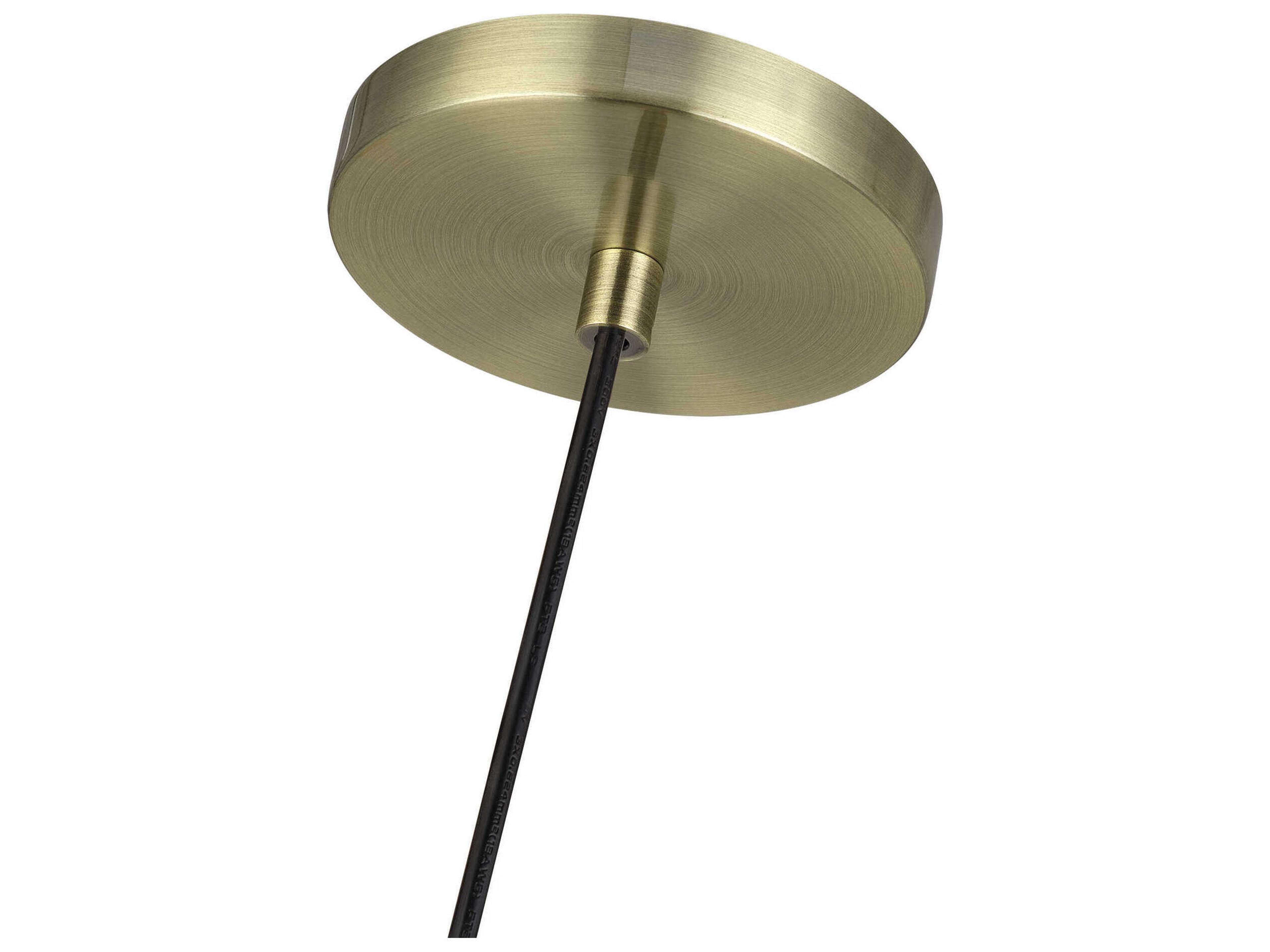 Livex Lighting Monroe 1-Light Antique Brass Drum Mini Pendant