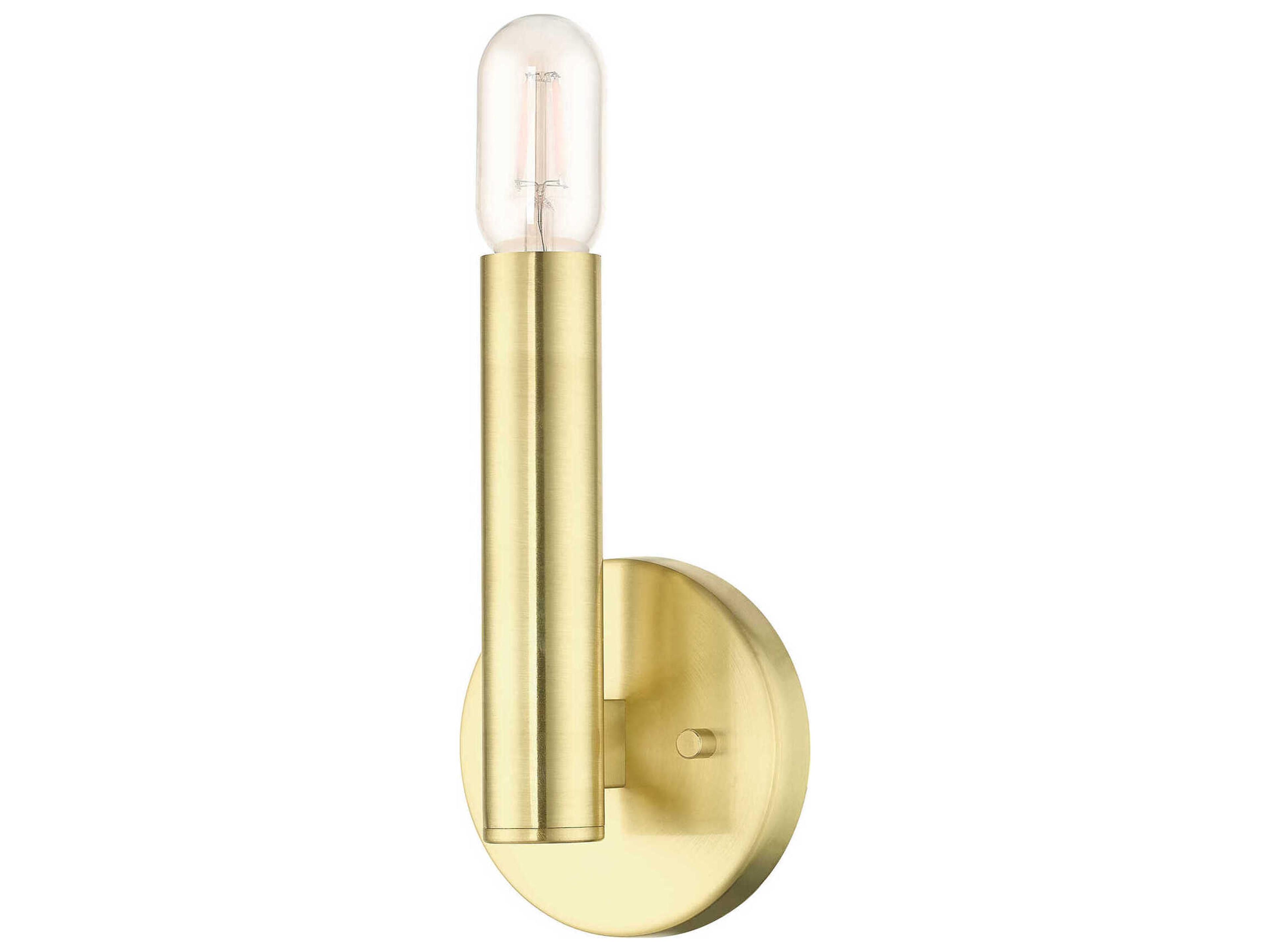 Livex Lighting Copenhagen 1-Light Satin Brass Wall Sconce