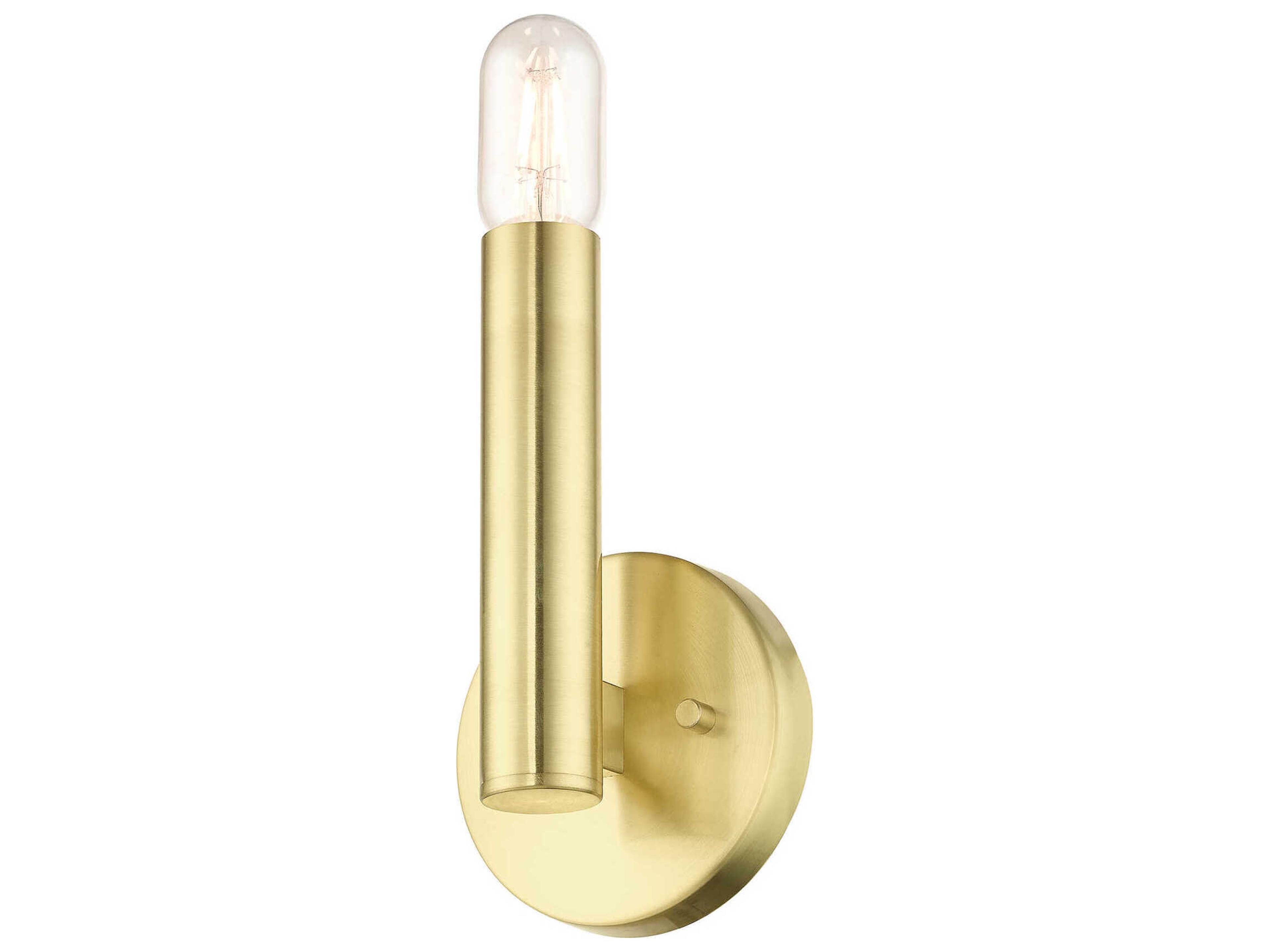 Livex Lighting Copenhagen 1-Light Satin Brass Wall Sconce