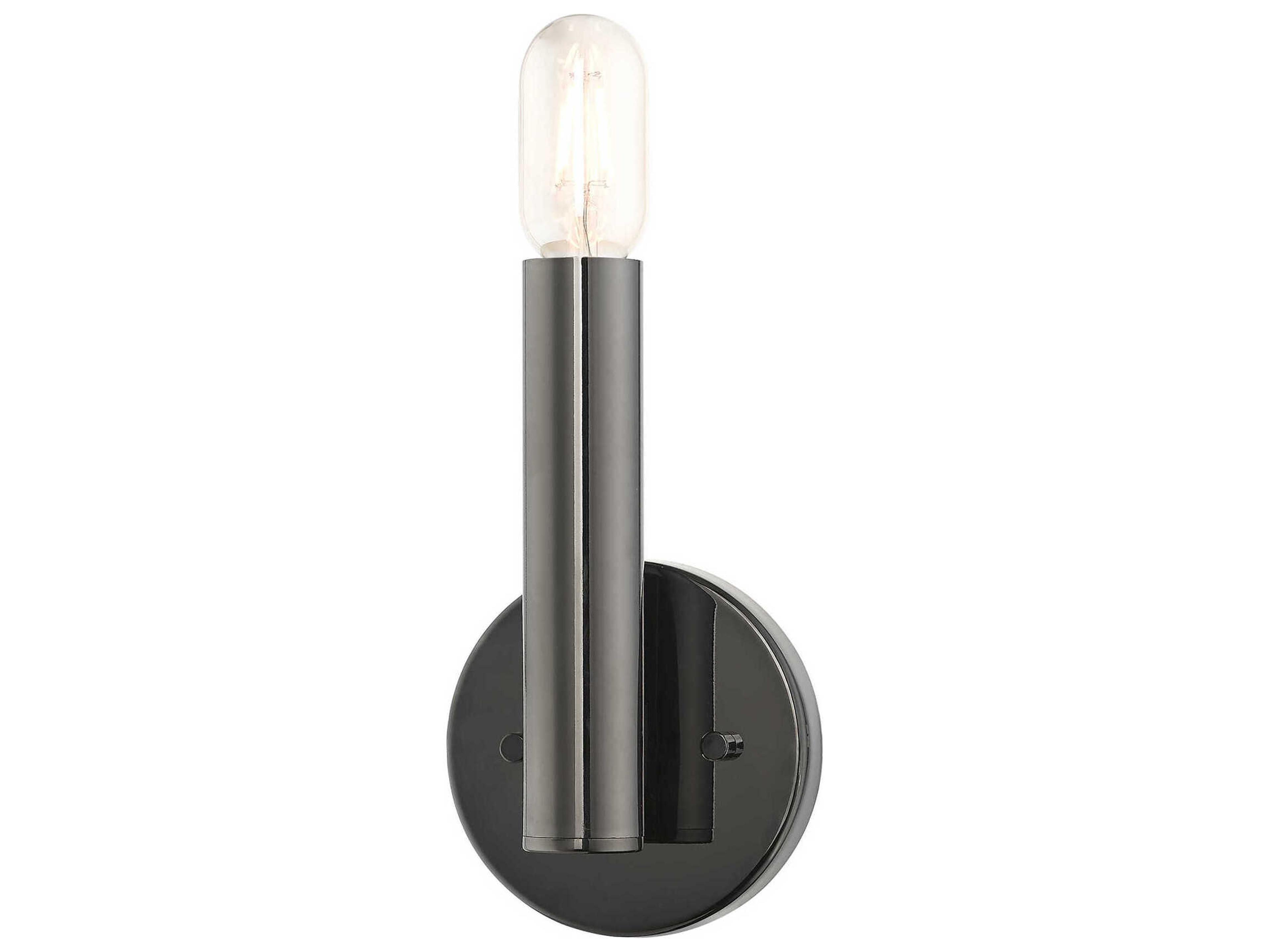 Livex Lighting Copenhagen 1-Light Black Chrome Wall Sconce