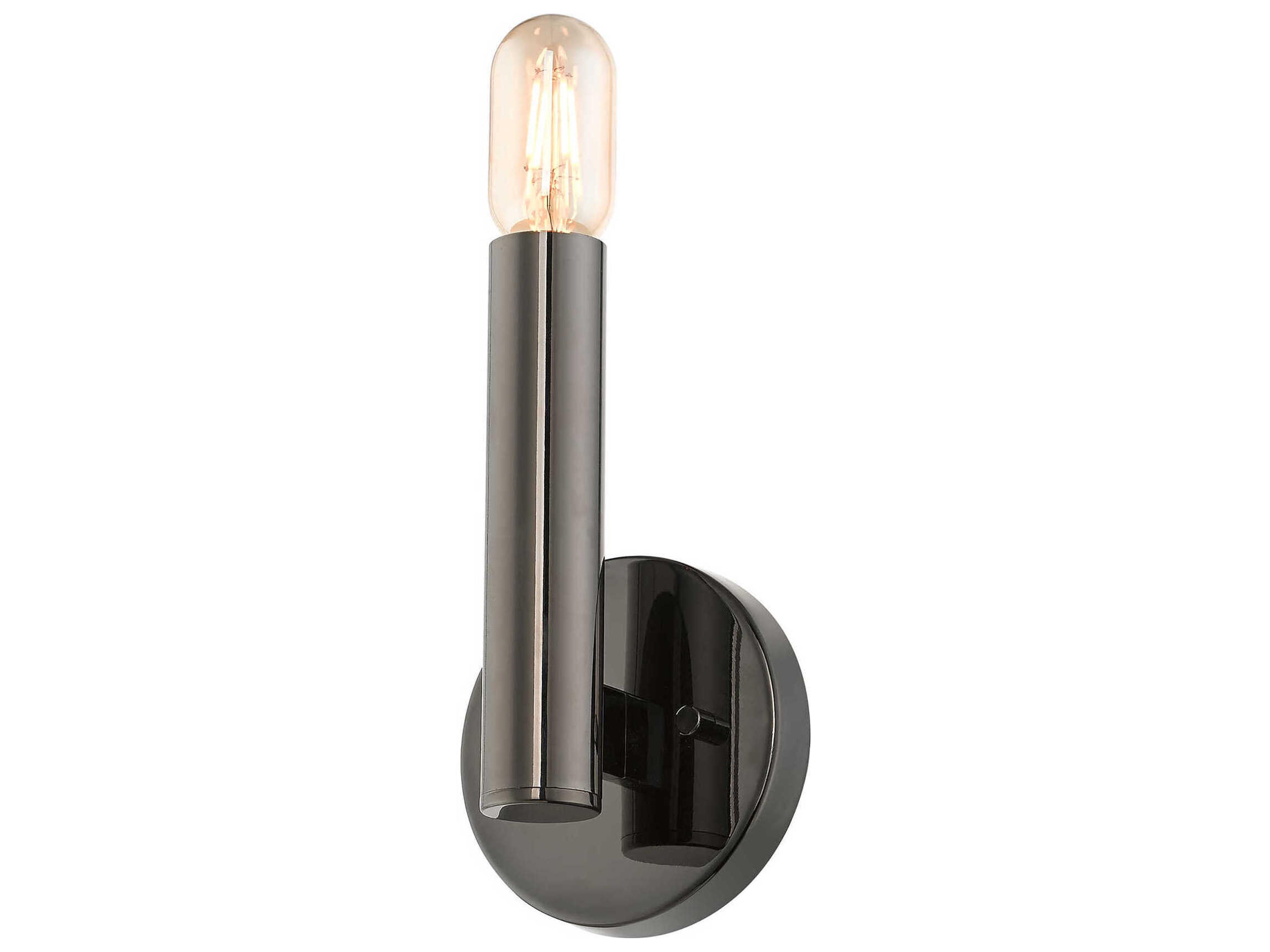 Livex Lighting Copenhagen 1-Light Black Chrome Wall Sconce