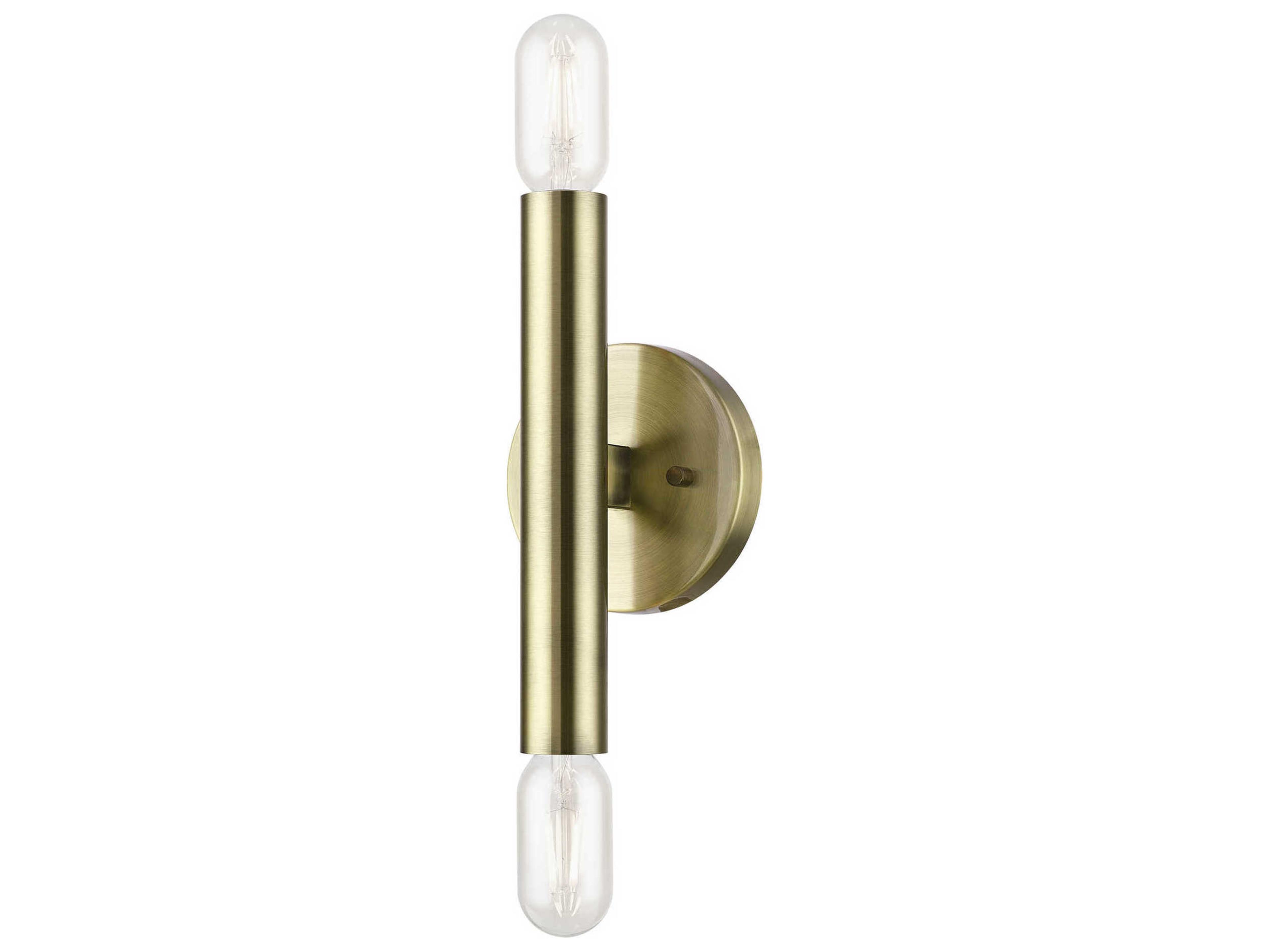 Copenhagen 2-Light Antique Brass Wall Sconce