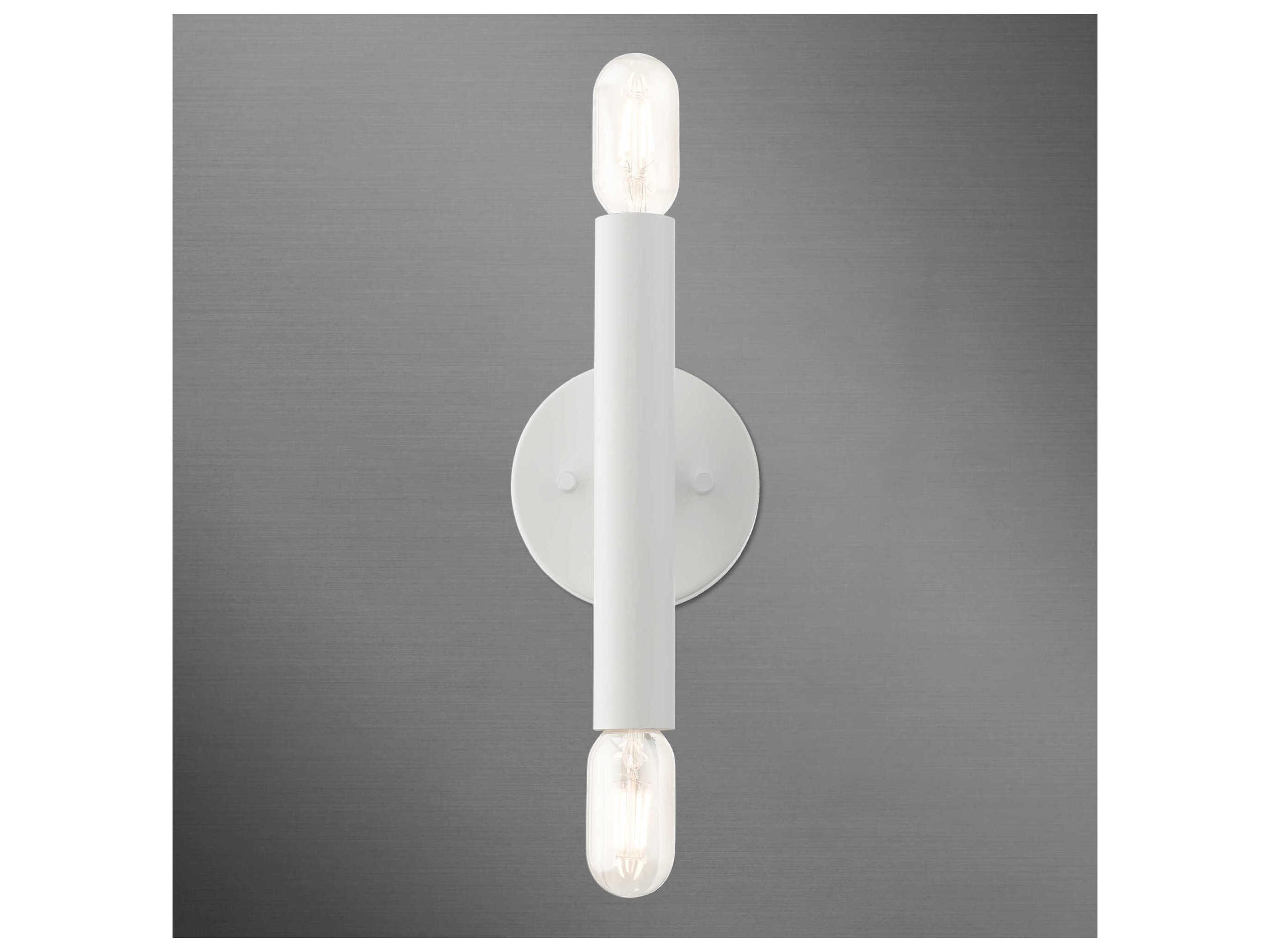 Livex Lighting Copenhagen 2-Light White Wall Sconce