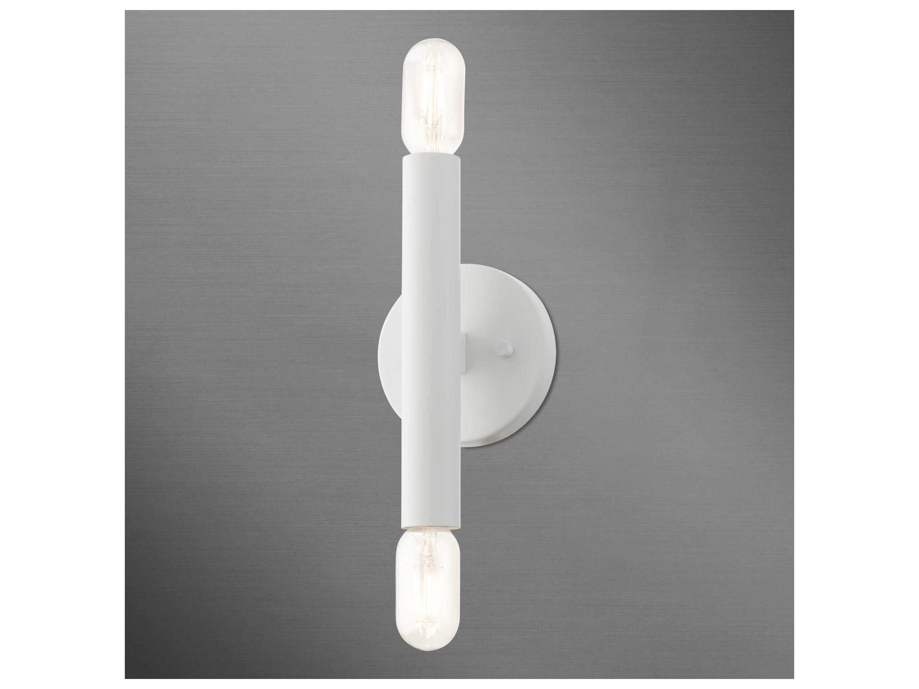 Livex Lighting Copenhagen 2-Light White Wall Sconce