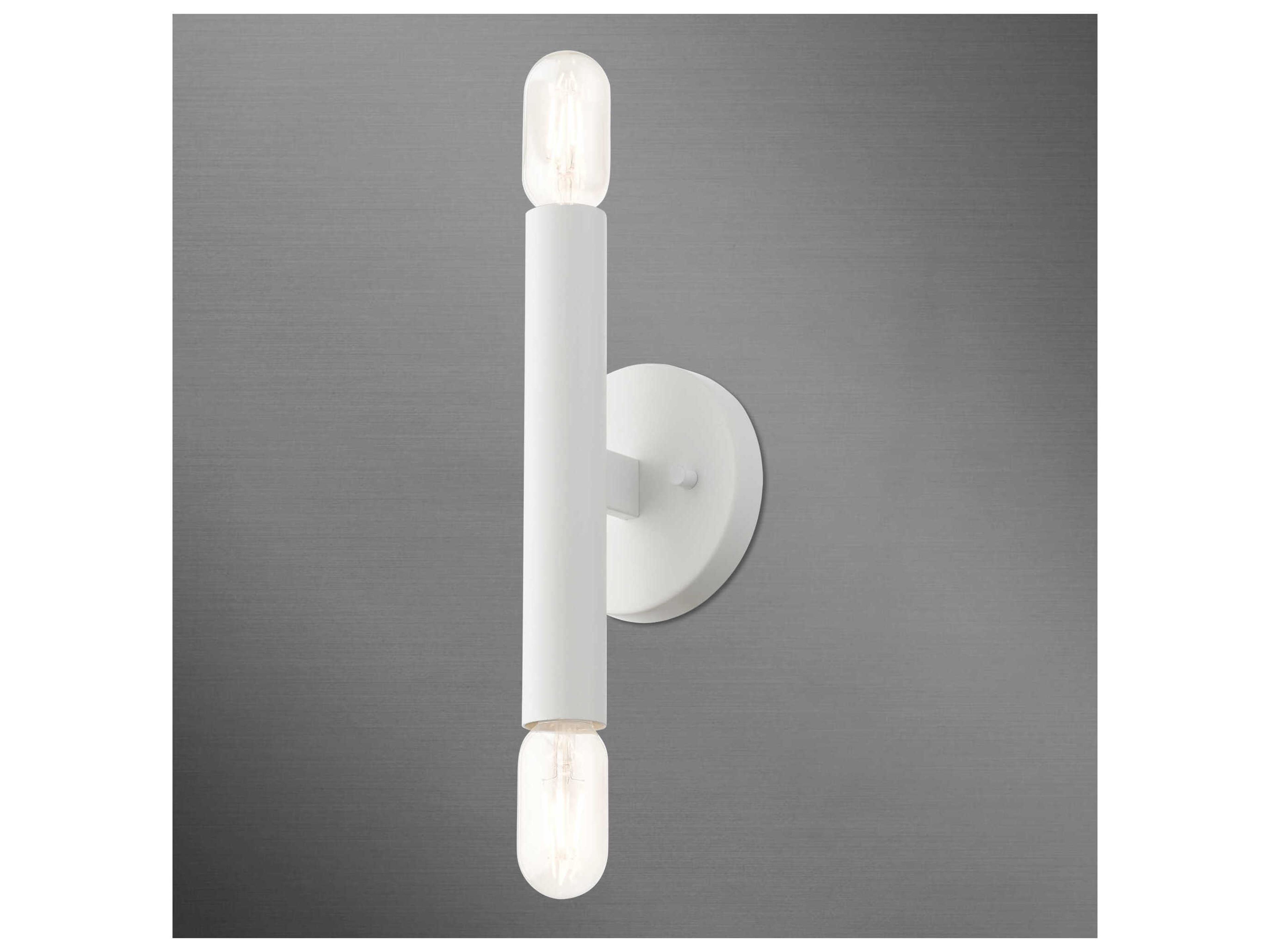 Livex Lighting Copenhagen 2-Light White Wall Sconce